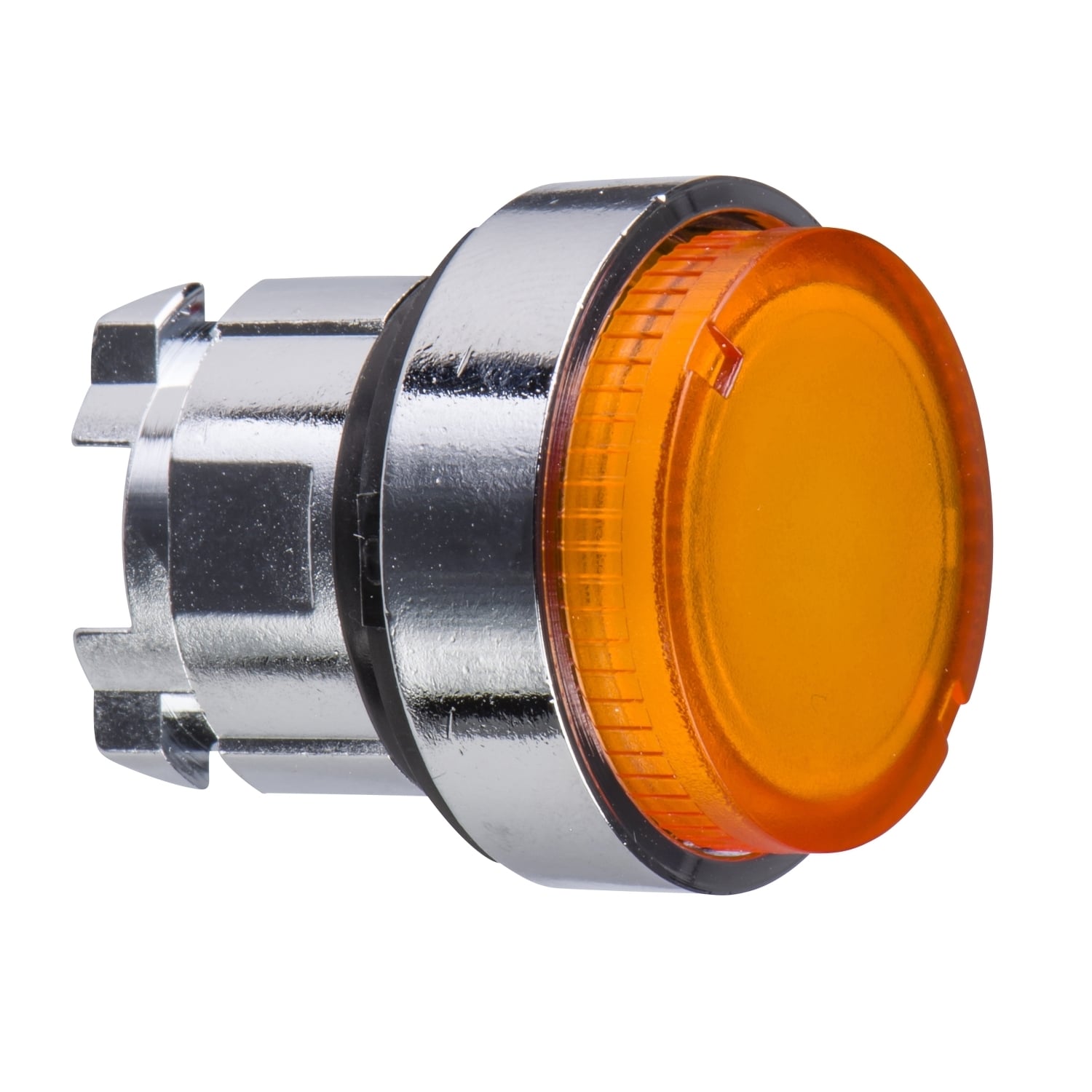 head for illuminated push button, Harmony XB4, orange, projecting pushbutton, 22mm, spring return, BA9s bulb