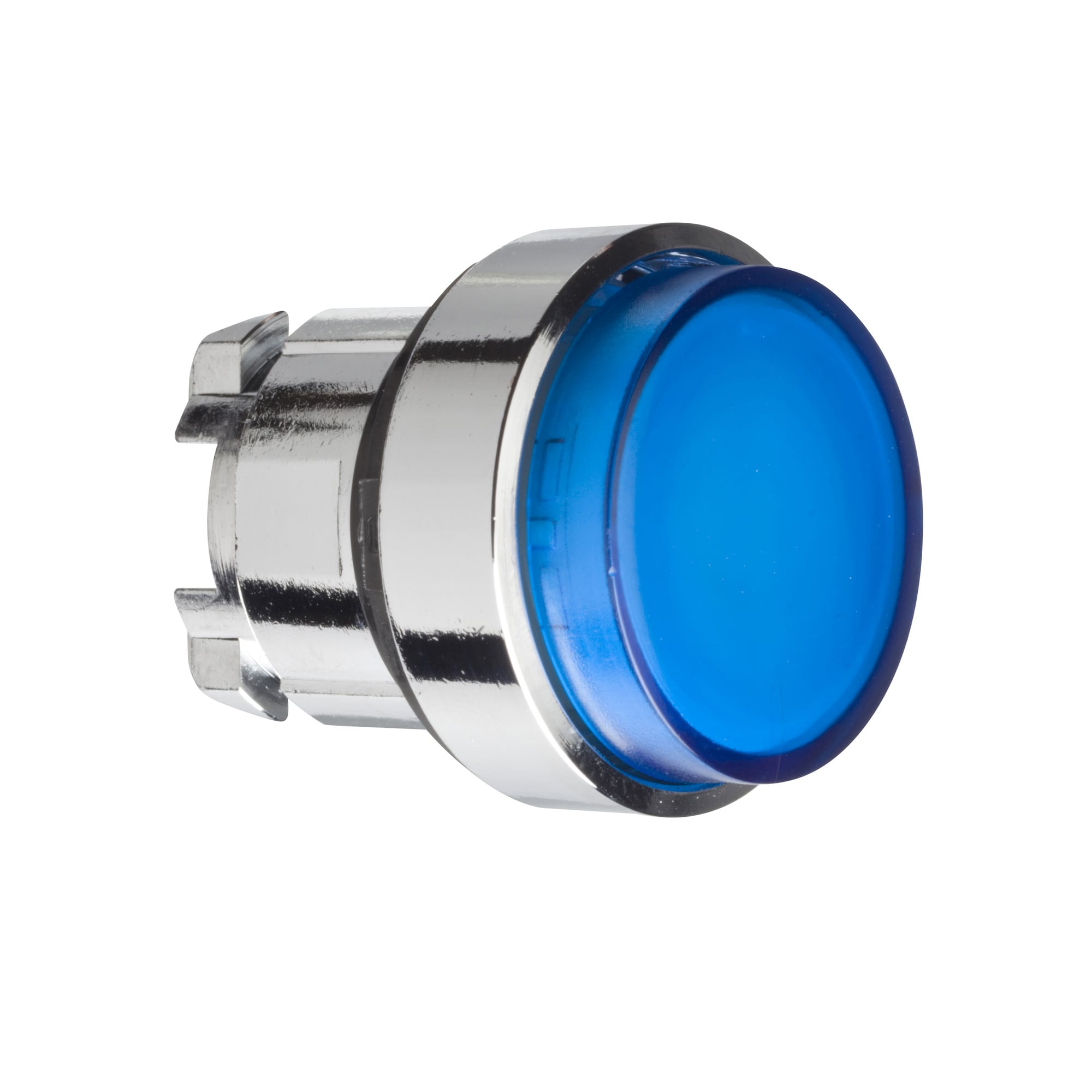 Head for illuminated push button, Harmony XB4, blue projecting pushbutton 22 mm spring return BA9s bulb