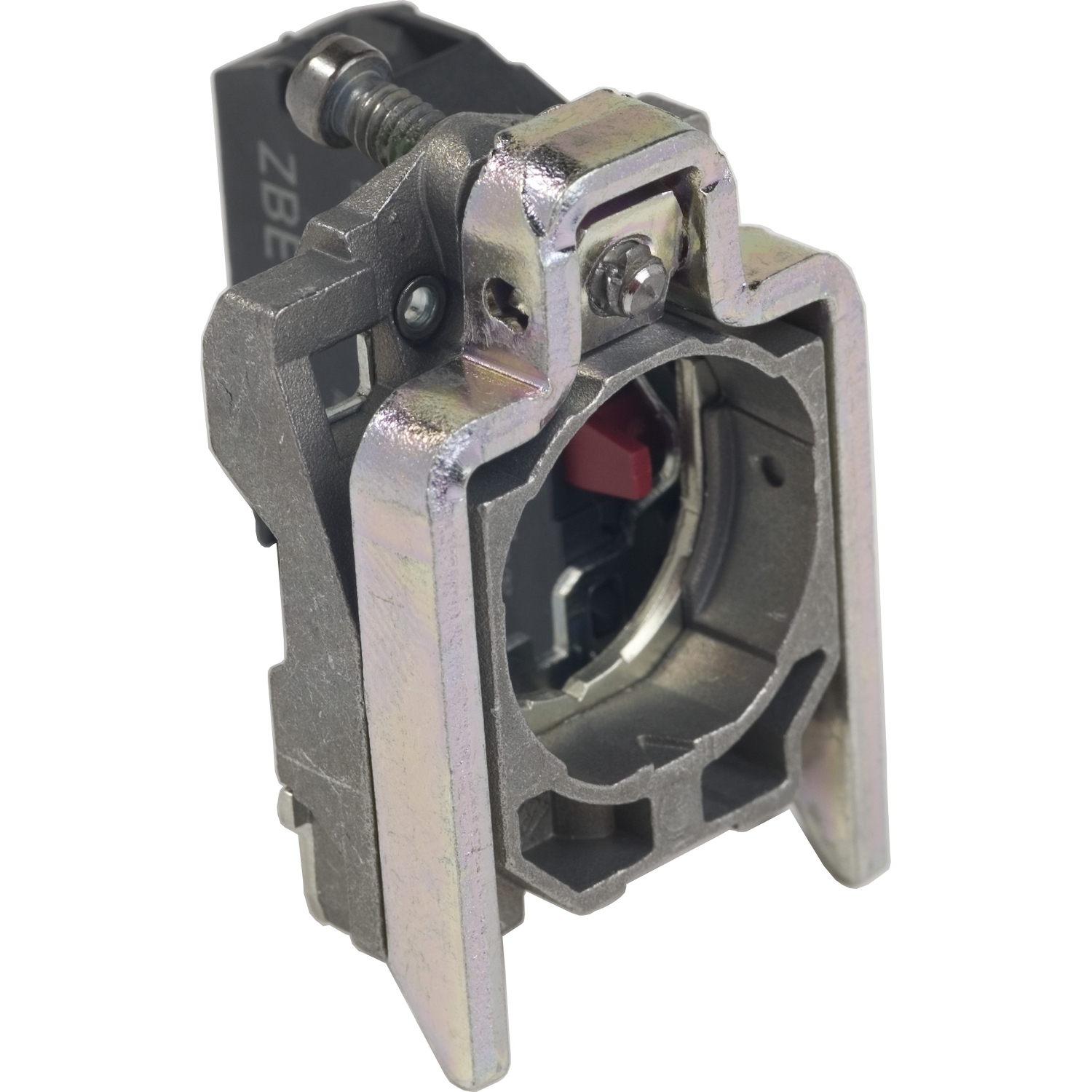 Complete body contact assembly, Harmony XB4, single contact block with body fixing collar, 1NC spring clamp terminal