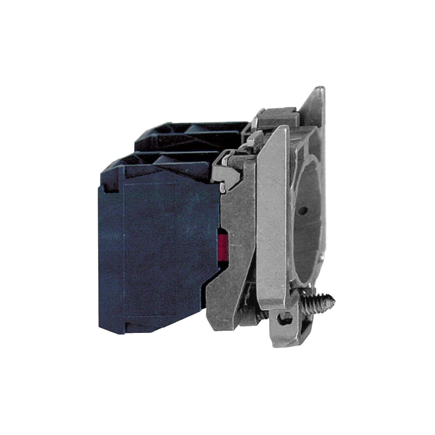 Complete body contact assembly, Harmony XB4, for push buttons or selector switches, single contact block with body fixing collar 2NC faston connector