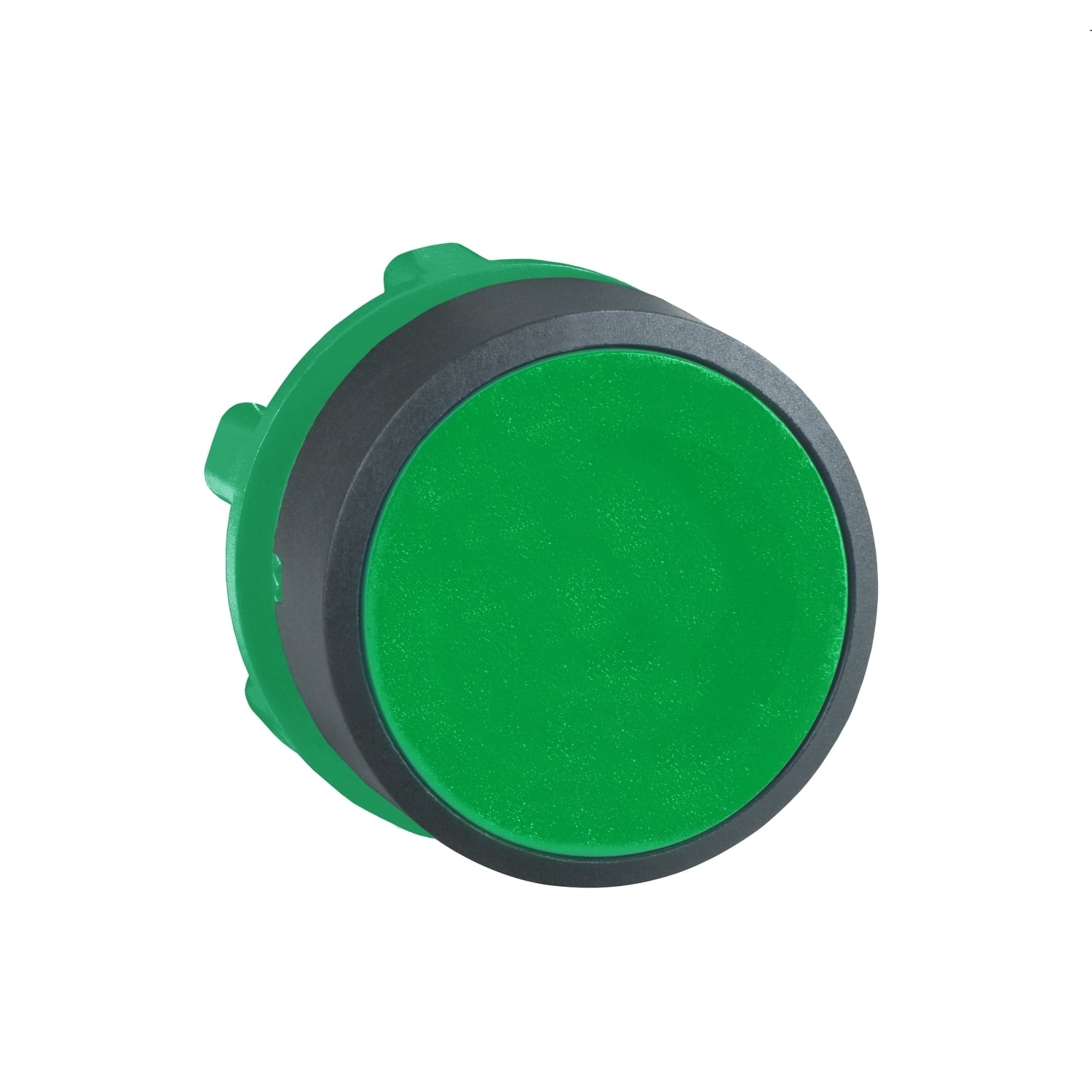 Head for non illuminated push button, Harmony XB5, plastic, flush, green, 22mm, spring return, unmarked
