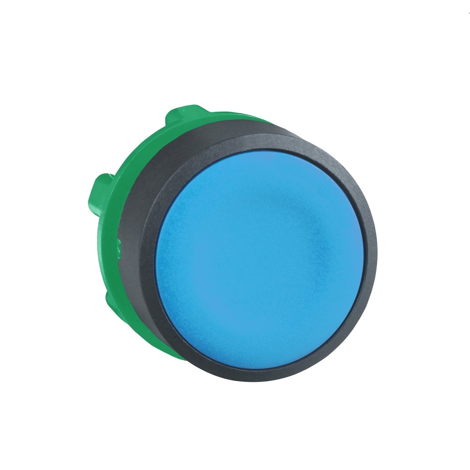 Head for non illuminated push button, Harmony XB5, plastic, flush, blue, 22mm, spring return, unmarked