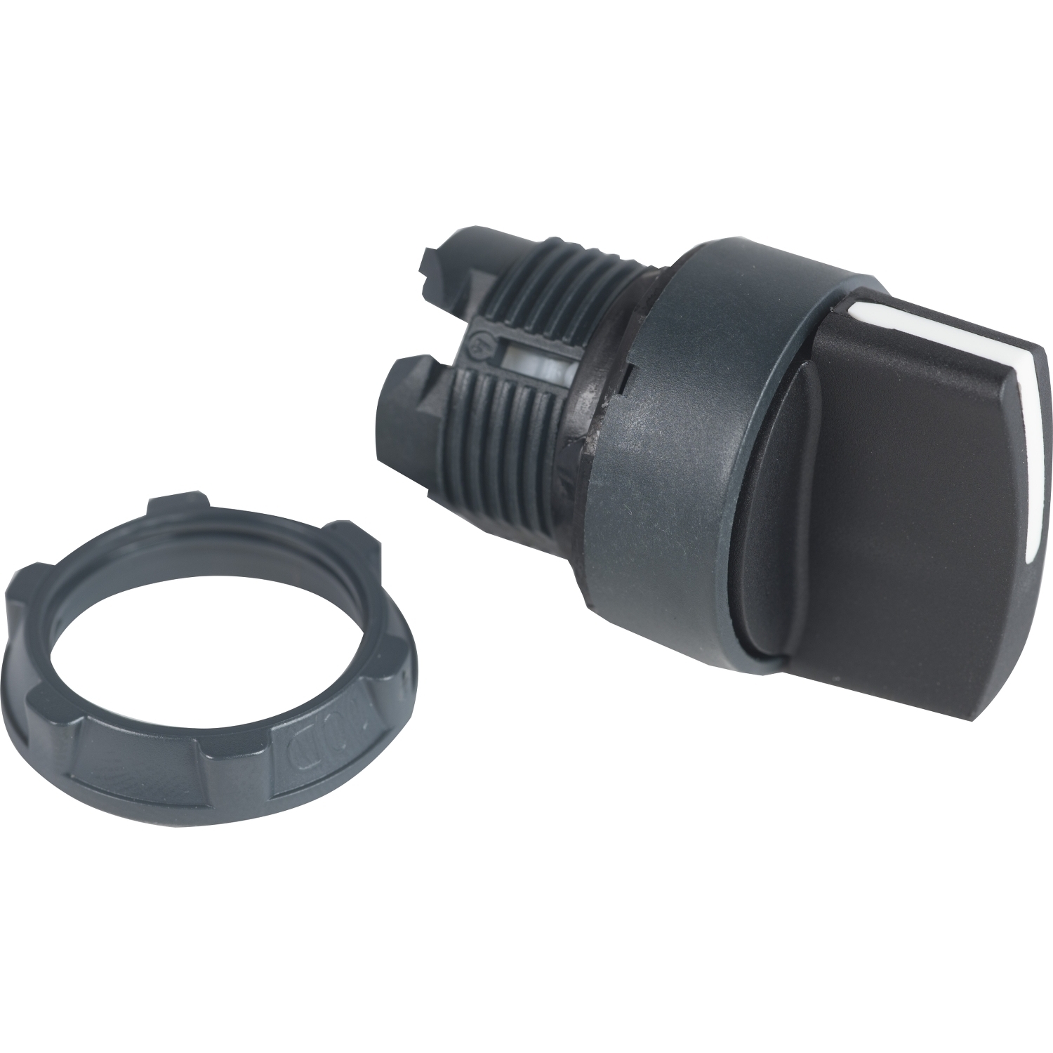 Harmony, 22mm Push Button, selector switch operating head, 2 position, maintained, black, unmarked