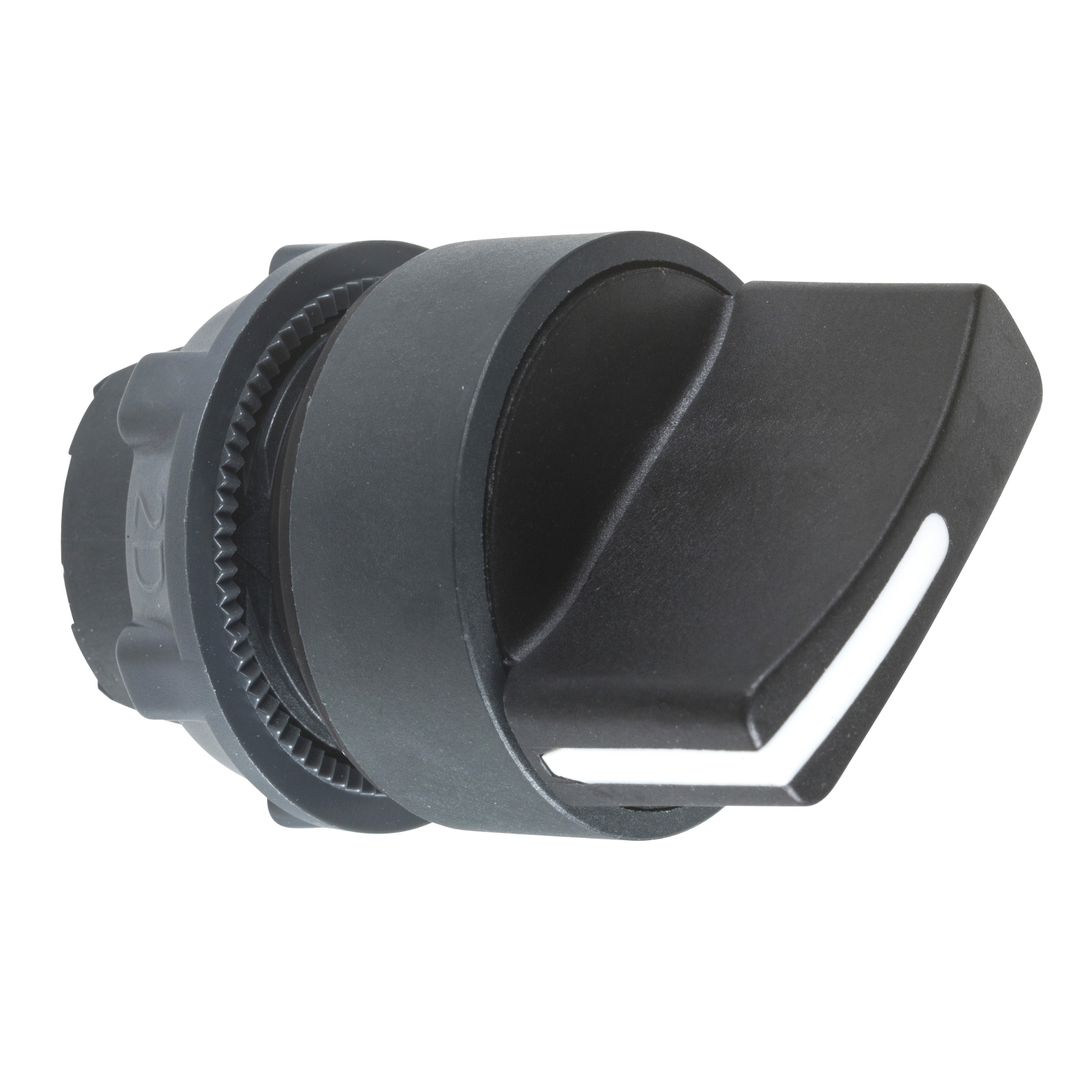 Head for selector switch, Harmony XB5, plastic, black, 22mm, 2 positions, spring return from right to left