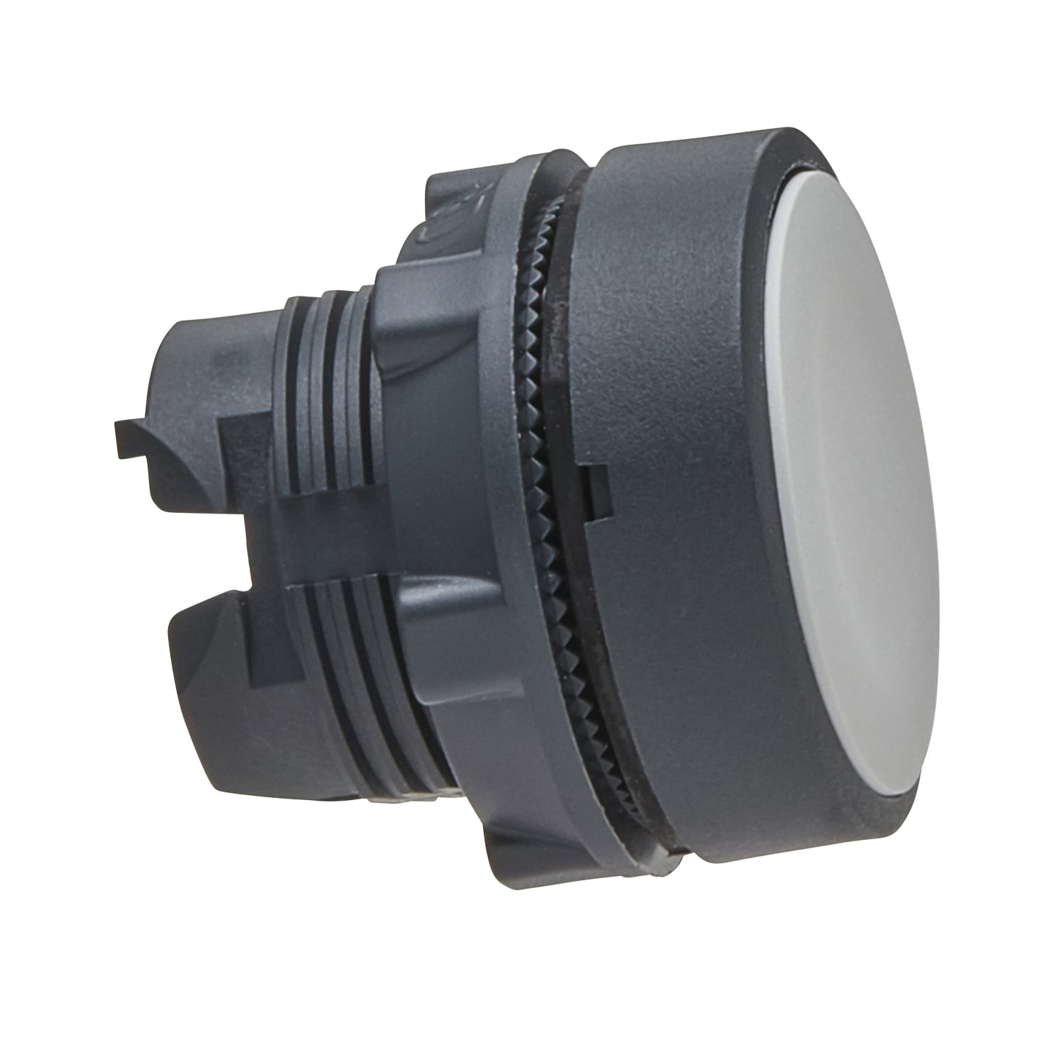 Head for non illuminated push button, Harmony XB5, white flush, 22mm, spring return, unmarked