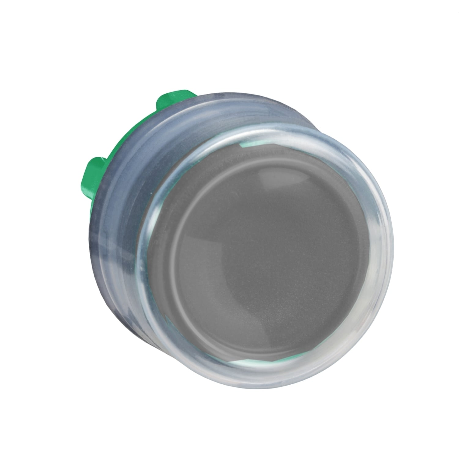 Head for non illuminated push button, Harmony XB5, plastic, projecting, black, 22mm, spring return, booted, unmarked