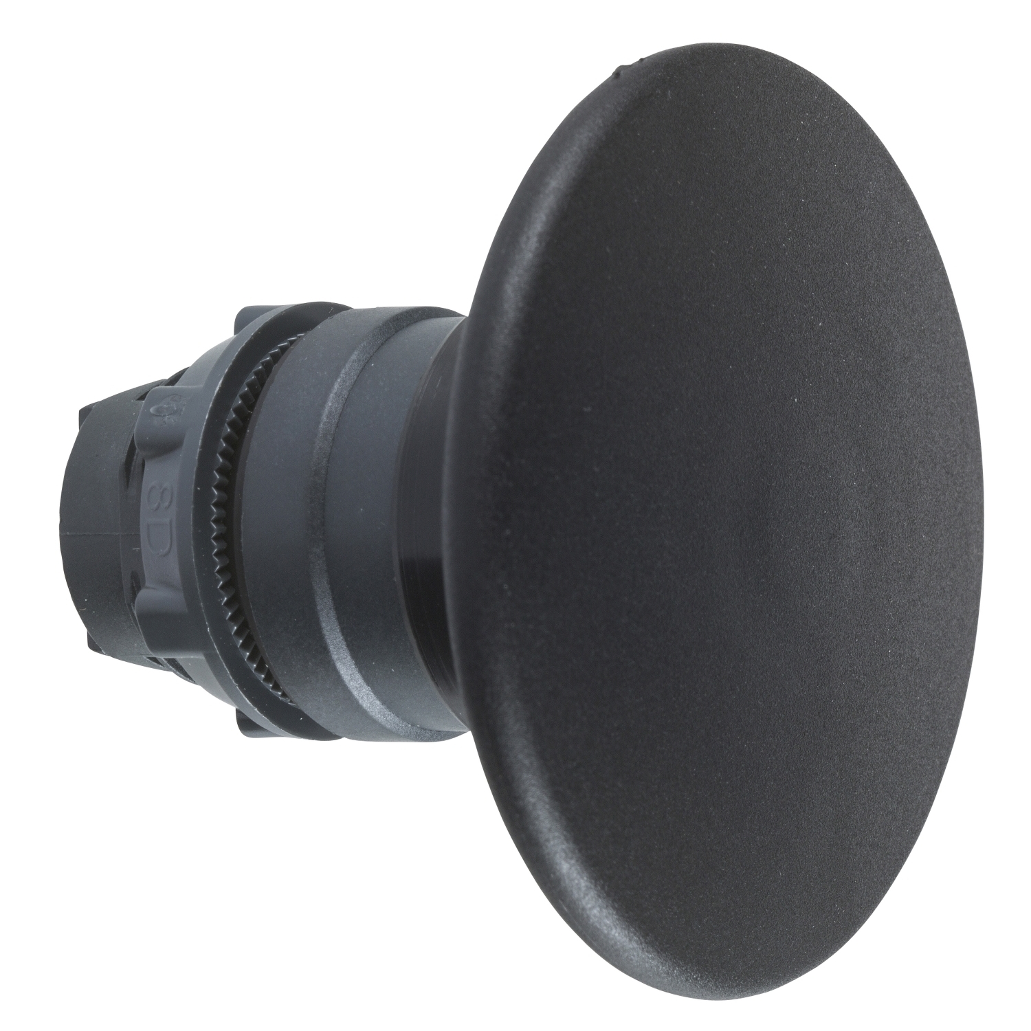 Head for non illuminated pushbutton, Harmony XB5, plastic, black, mushroom 60mm, 22mm, spring return