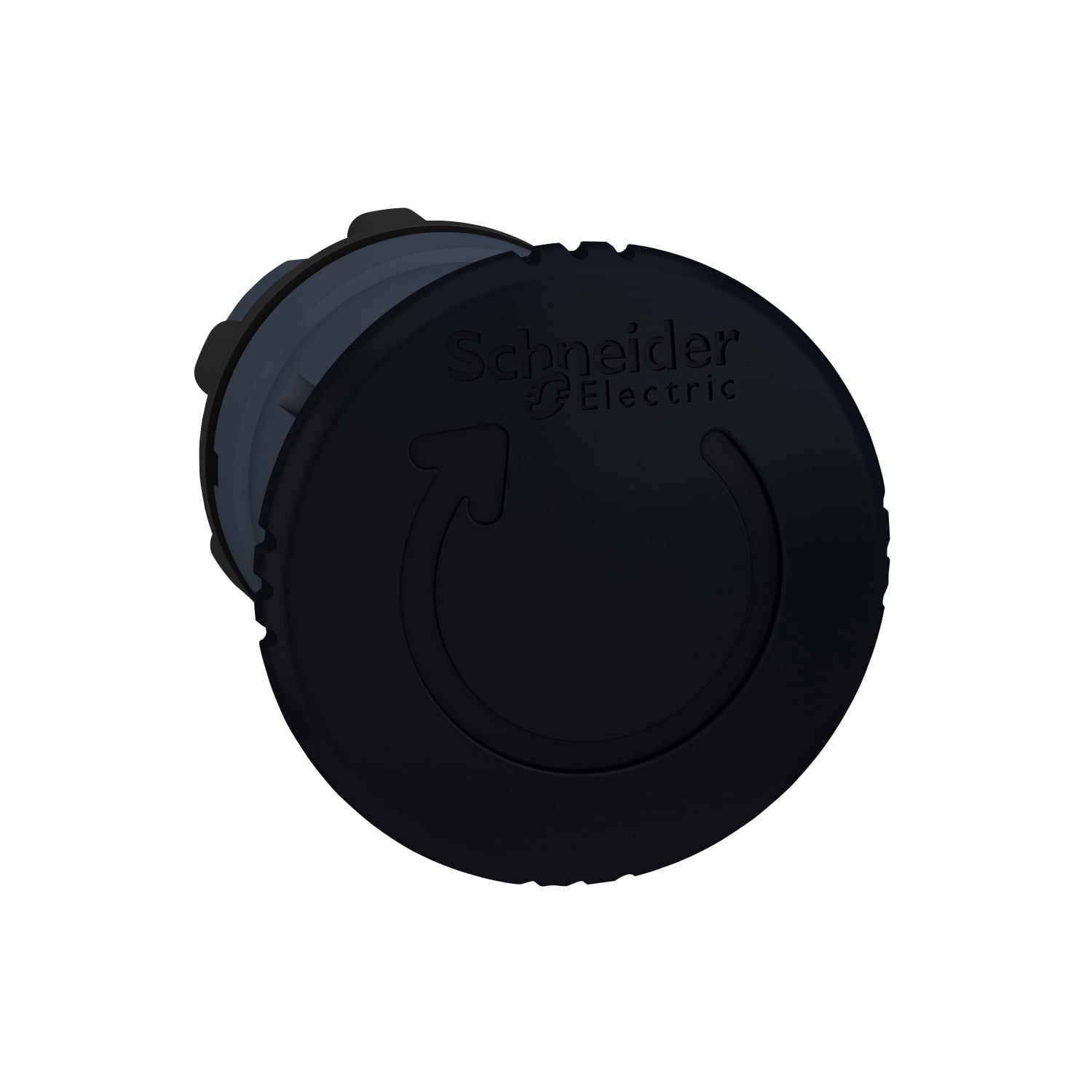 Mushroom push button head 40mm, Harmony XB5, plastic, black, 22mm, latching turn realease