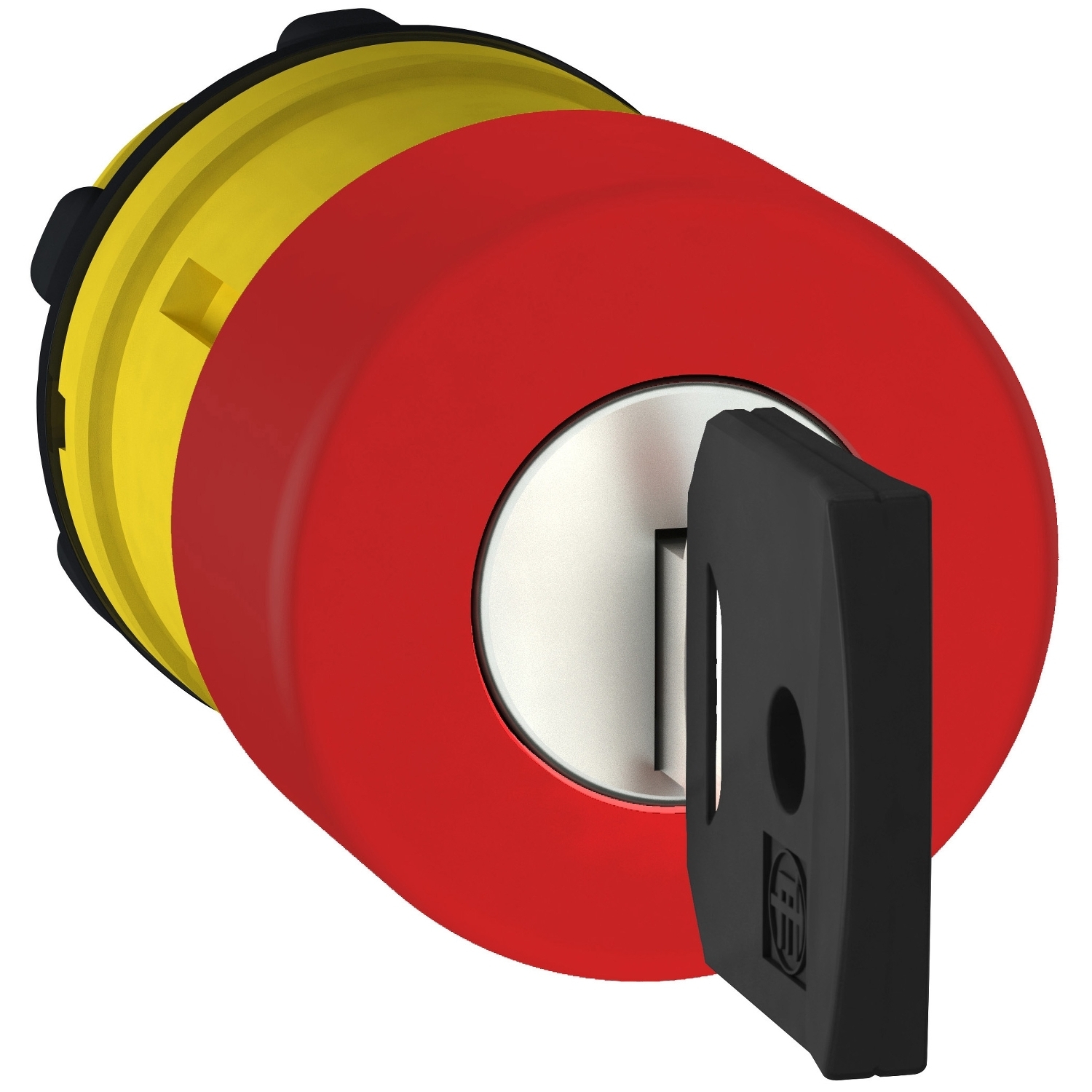 Emergency stop head, Harmony XB5, switching off, plastic, red mushroom 30mm, 22mm, trigger latching key release