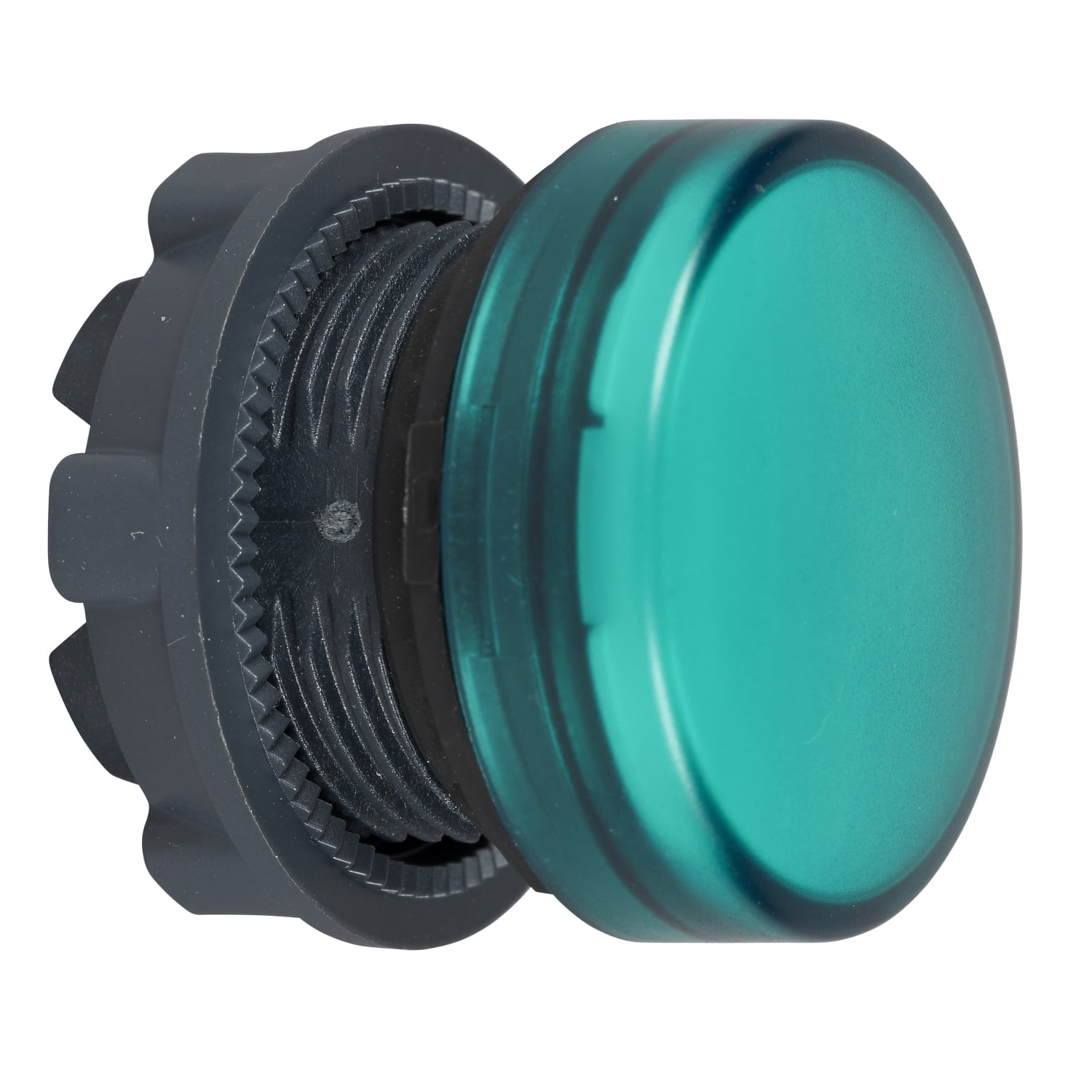 Head for pilot light, Harmony XB5, plastic, green, 22mm, plain lens, BA9s base fitting