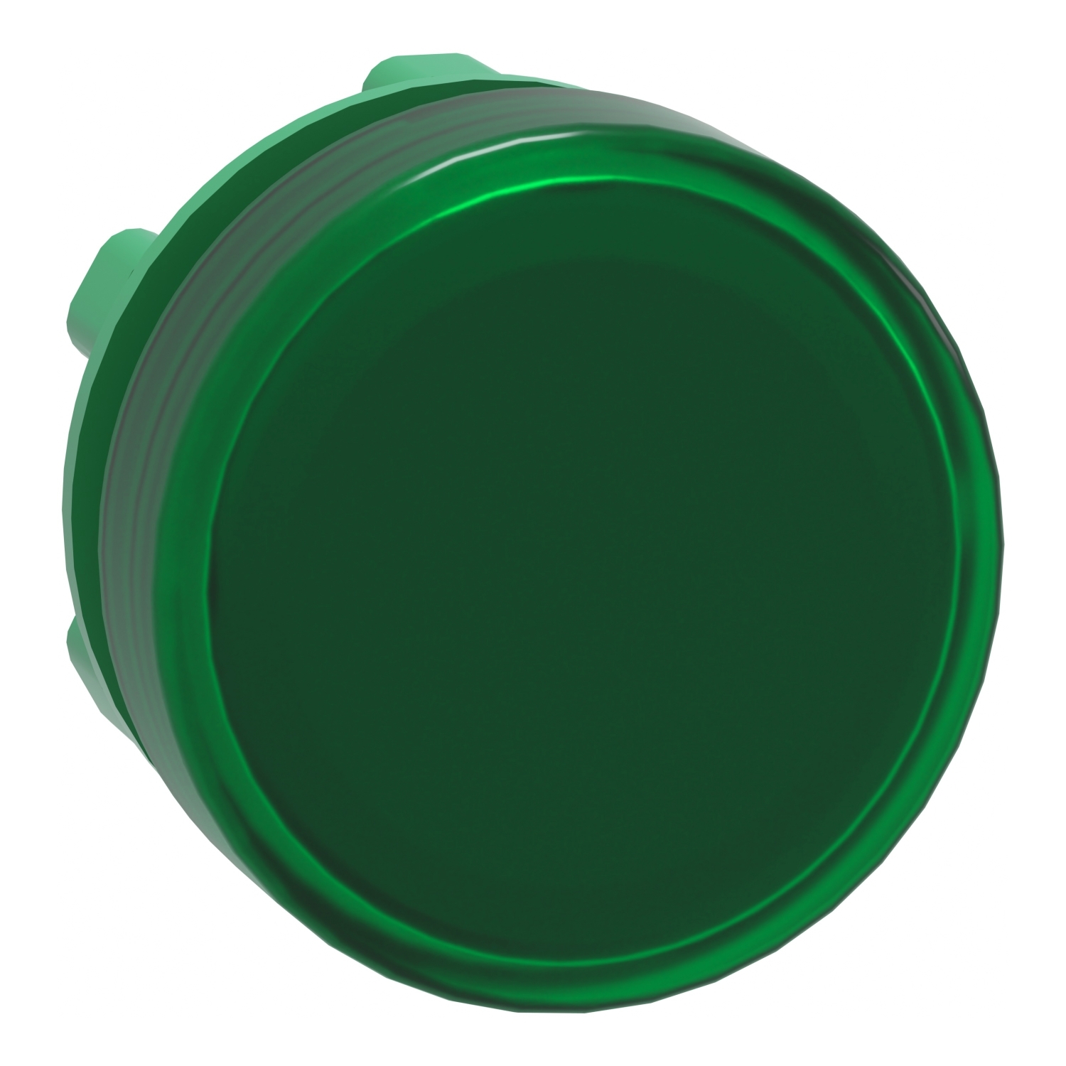 Head for pilot light, Harmony XB5, plastic, green, 22mm, plain lens, BA9s base fitting
