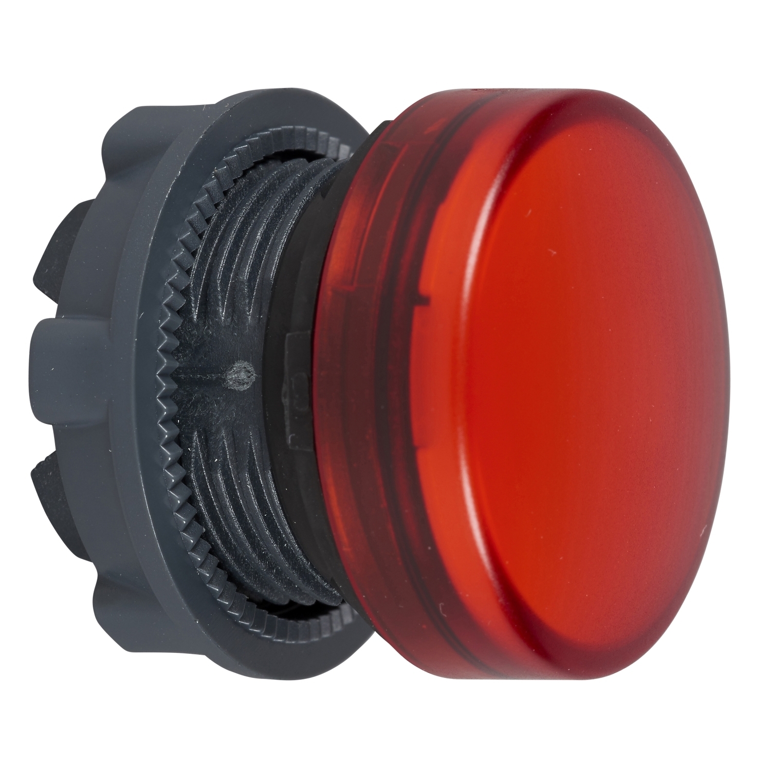 Head for pilot light, Harmony XB5, plastic, red, 22mm, plain lens, BA9s base fitting