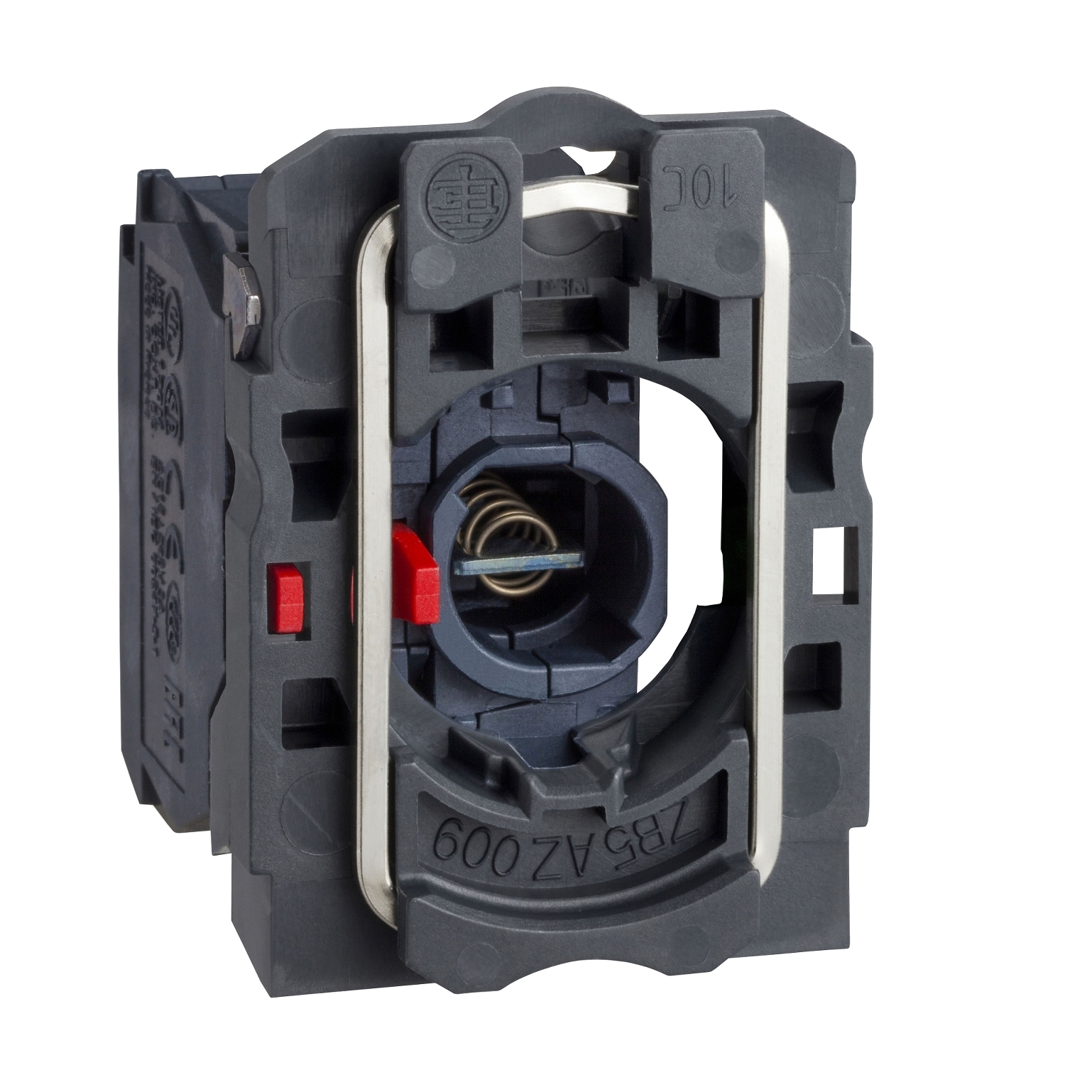 Complete body/contact assembly and light block, Harmony XB5, XB4, with body/fixing collar, BA9s bulb, 250V, 1NC