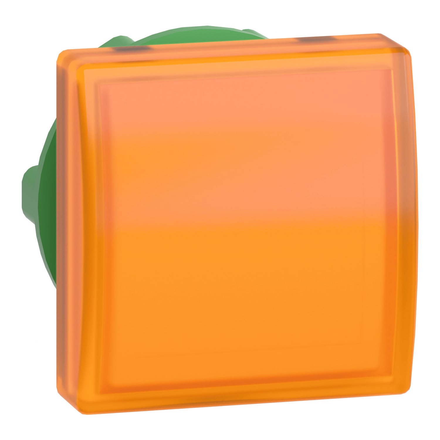Head for pilot light, Harmony XB5, square orange, 22mm, with plain lens, universal LED