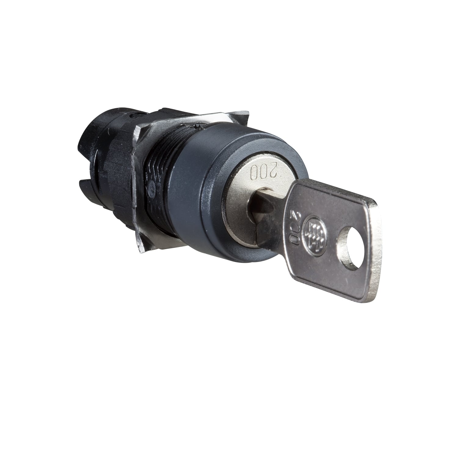 Head for key selector switch, Harmony XB6, 16mm 3 positions stay put, key 200, key withdrawal at left position