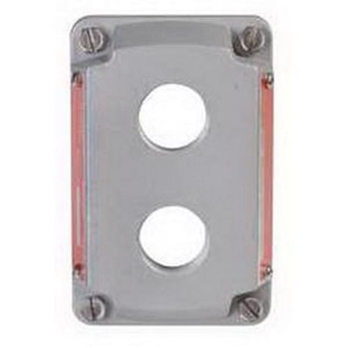 2-Hole Cover; For Push Button or Pilot Light Switch