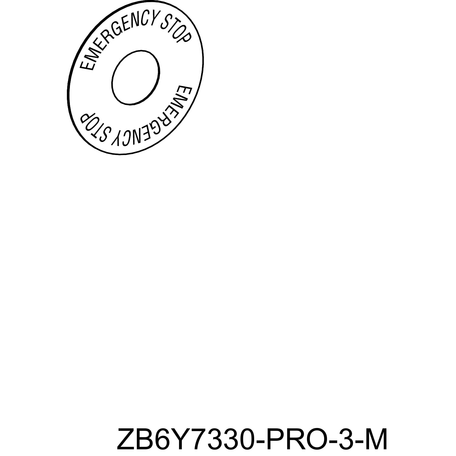 Legend, Harmony XB6, 45mm for emergency stop push button, marked EMERGENCY STOP