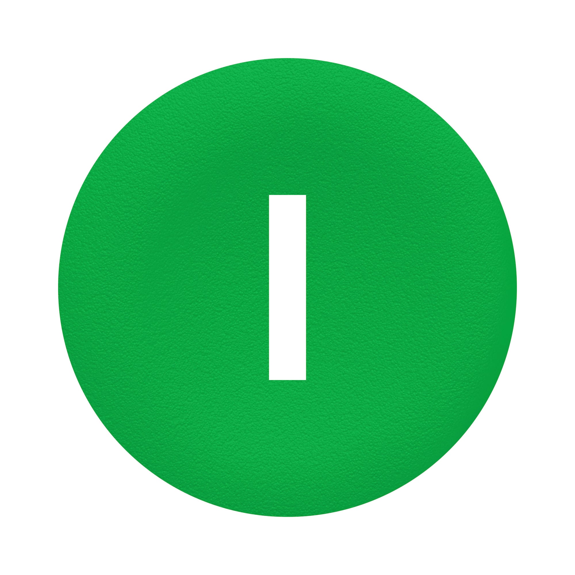 green cap marked I for circular pushbutton 22