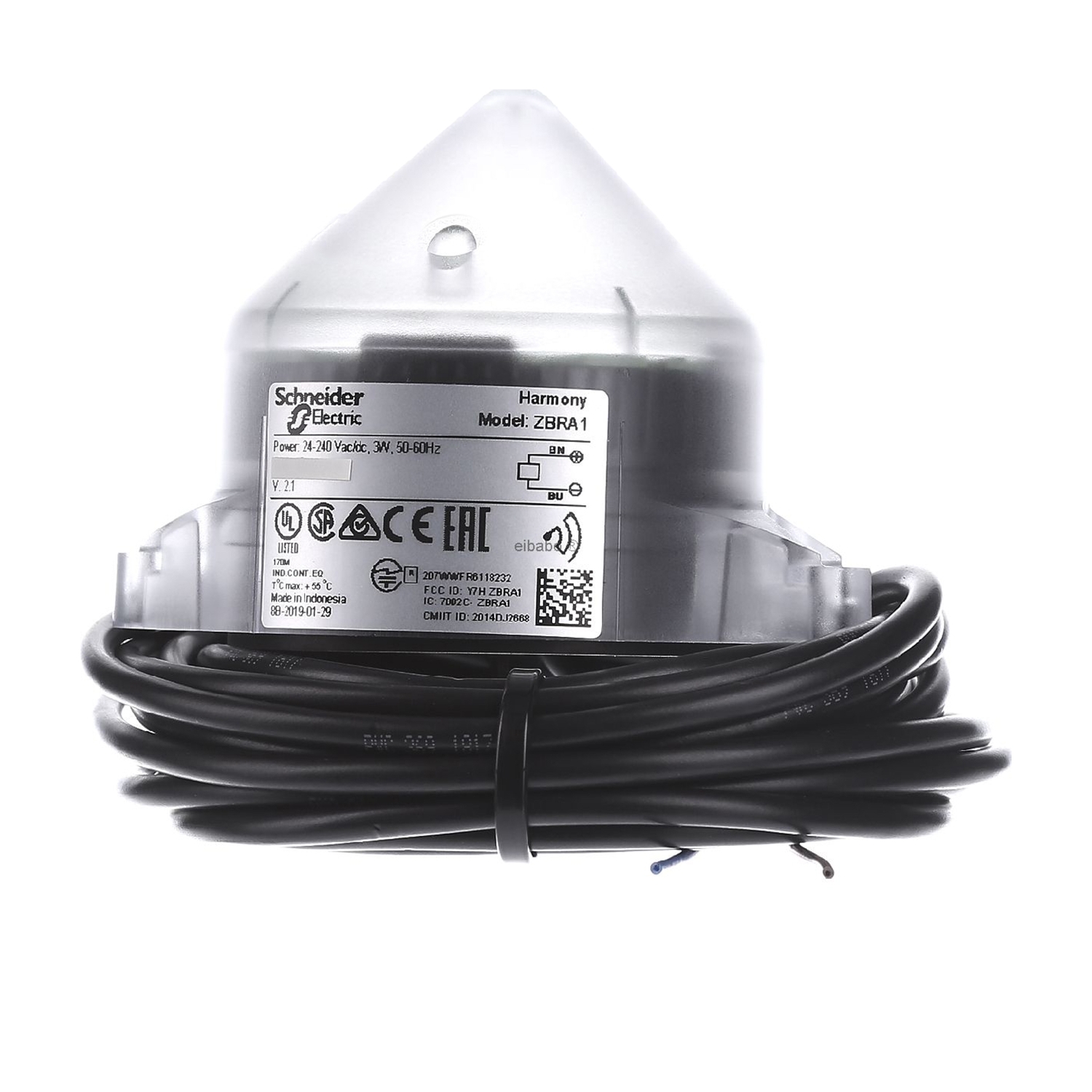 Wireless and batteryless range, Harmony XB5R, Relay Antenna, AC DC, 5m cable output