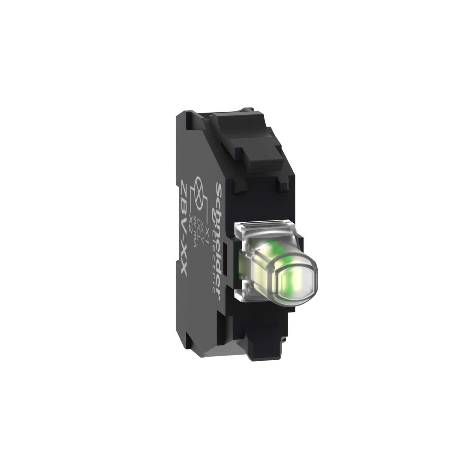 Light block, Harmony XB4, Harmony XB5, for head 22mm, universal LED, screw clamp terminals, 110...120V AC