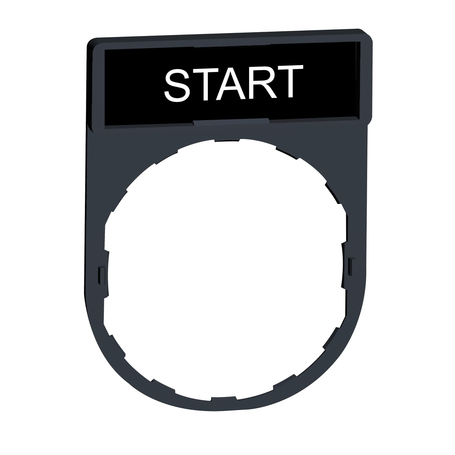 Harmony, 22mm Push Button, legend holder 30 x 40 mm, with legend 8 x 27 mm, marked START