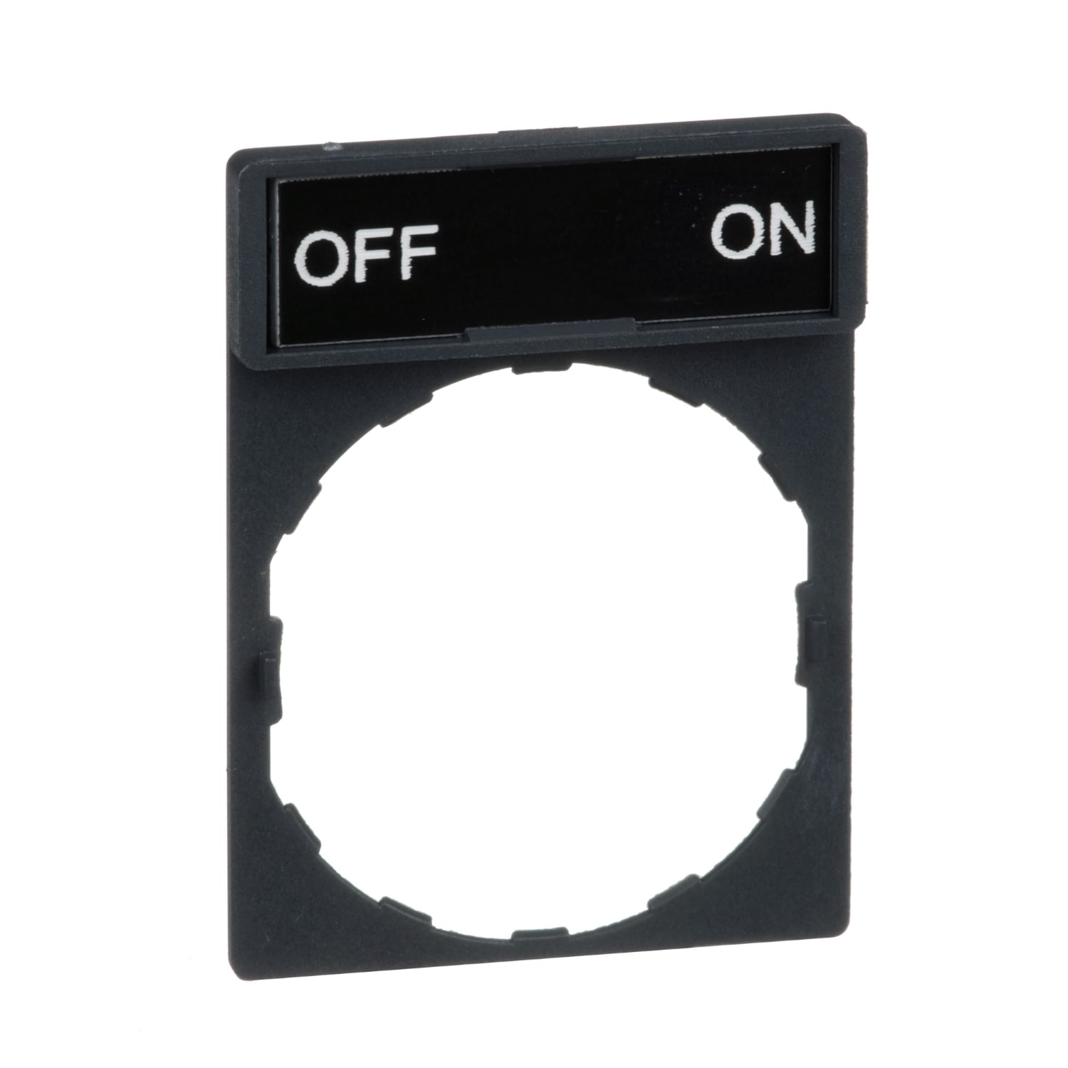 Harmony, 22mm Push Button, legend holder 30 x 40 mm, with legend 8 x 27 mm, marked OFF ON