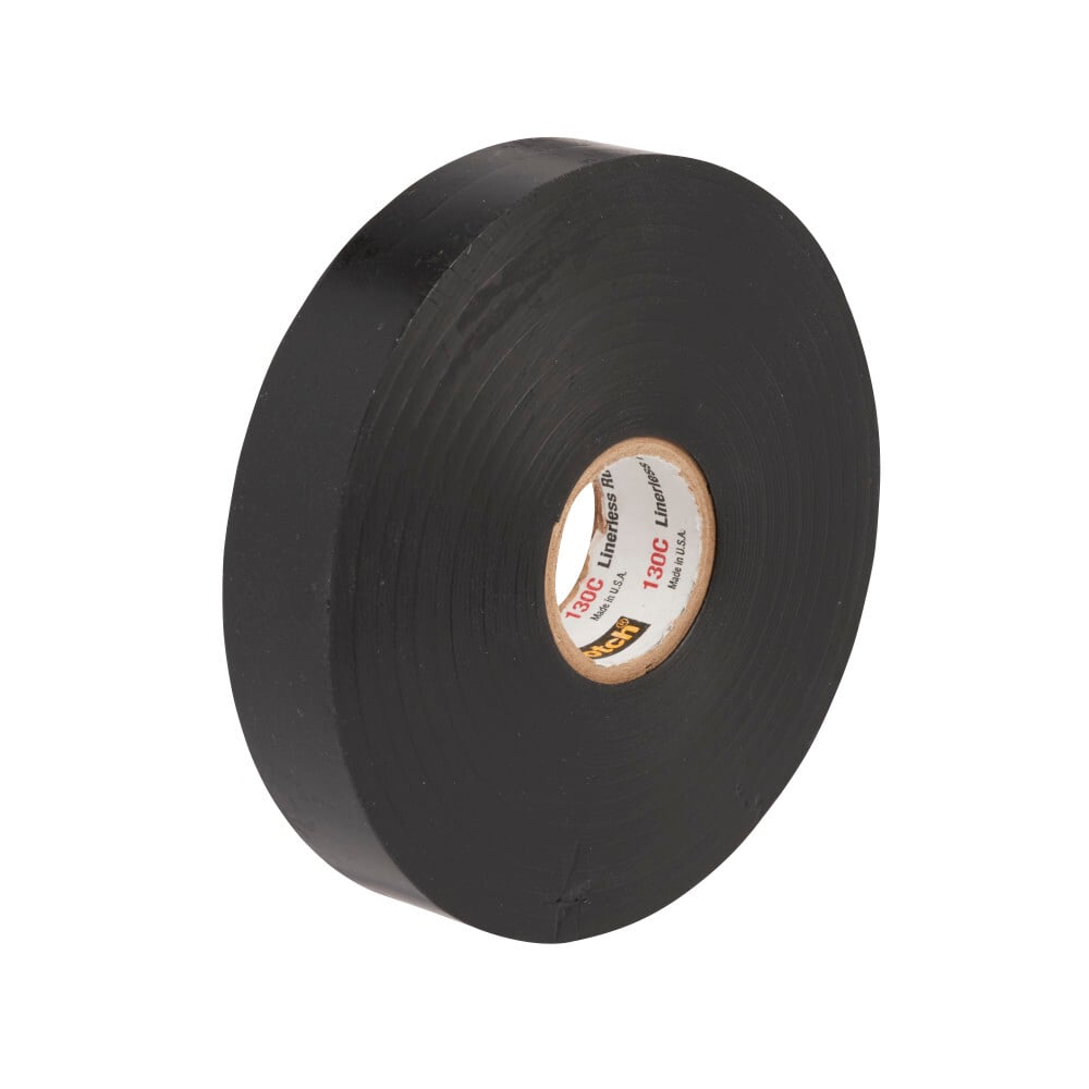 Scotch(R) Linerless Rubber Splicing Tape 130-1x10FT, 1 in x 10 ft (25 mm x 3 m), 24 per case