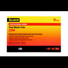 Scotch(R) Vinyl Mastic Pad 2200-3-1/4x4-1/2, 125 Mil, 3-1/4 in x 4-1/2 in (83 mm x 114 mm), 50 per case