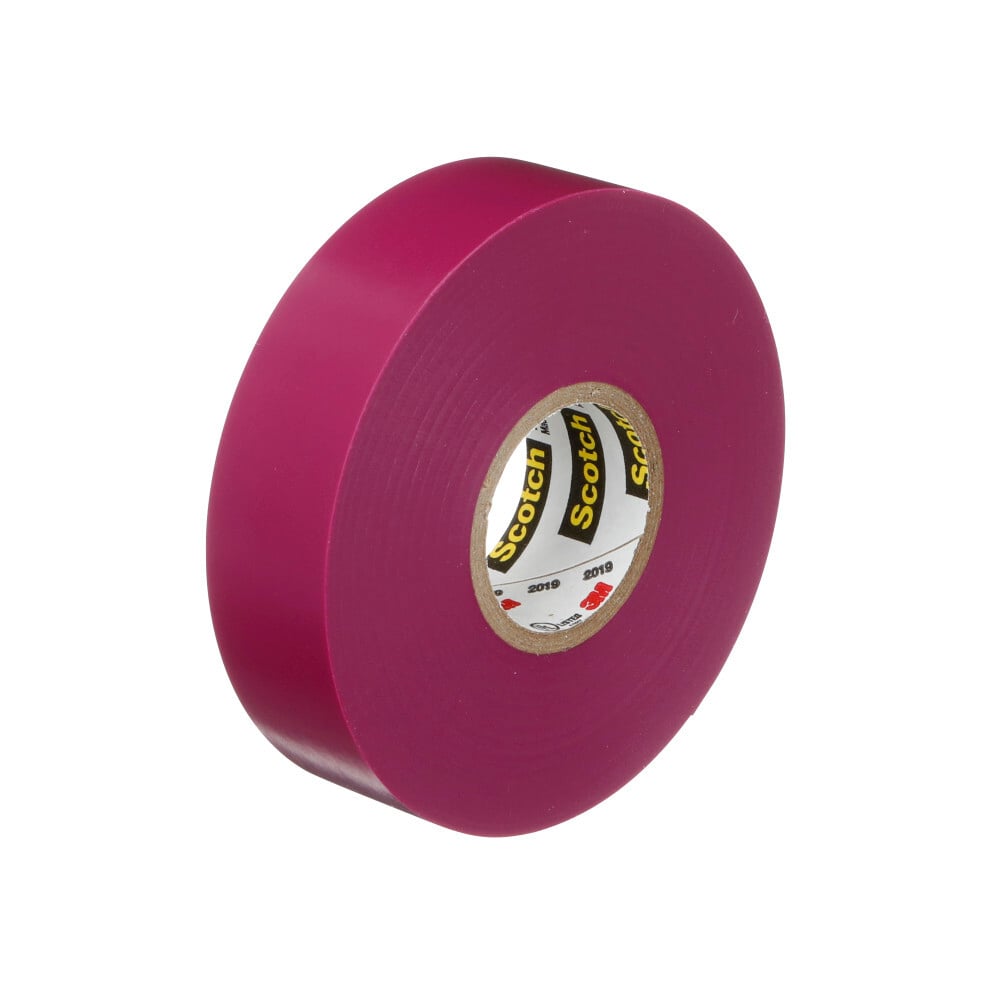 7100067890 Scotch Vinyl Color Coding Electrical Tape 35, 1/2 inch x 20 ft, Purple