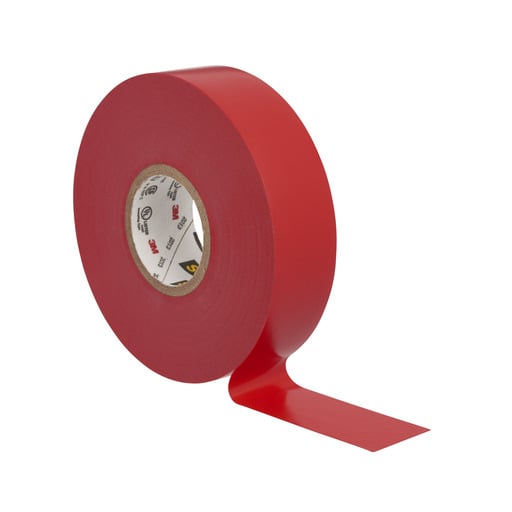 7000006094 Scotch Vinyl Color Coding Electrical Tape 35, 3/4 inch x 66 ft, Red