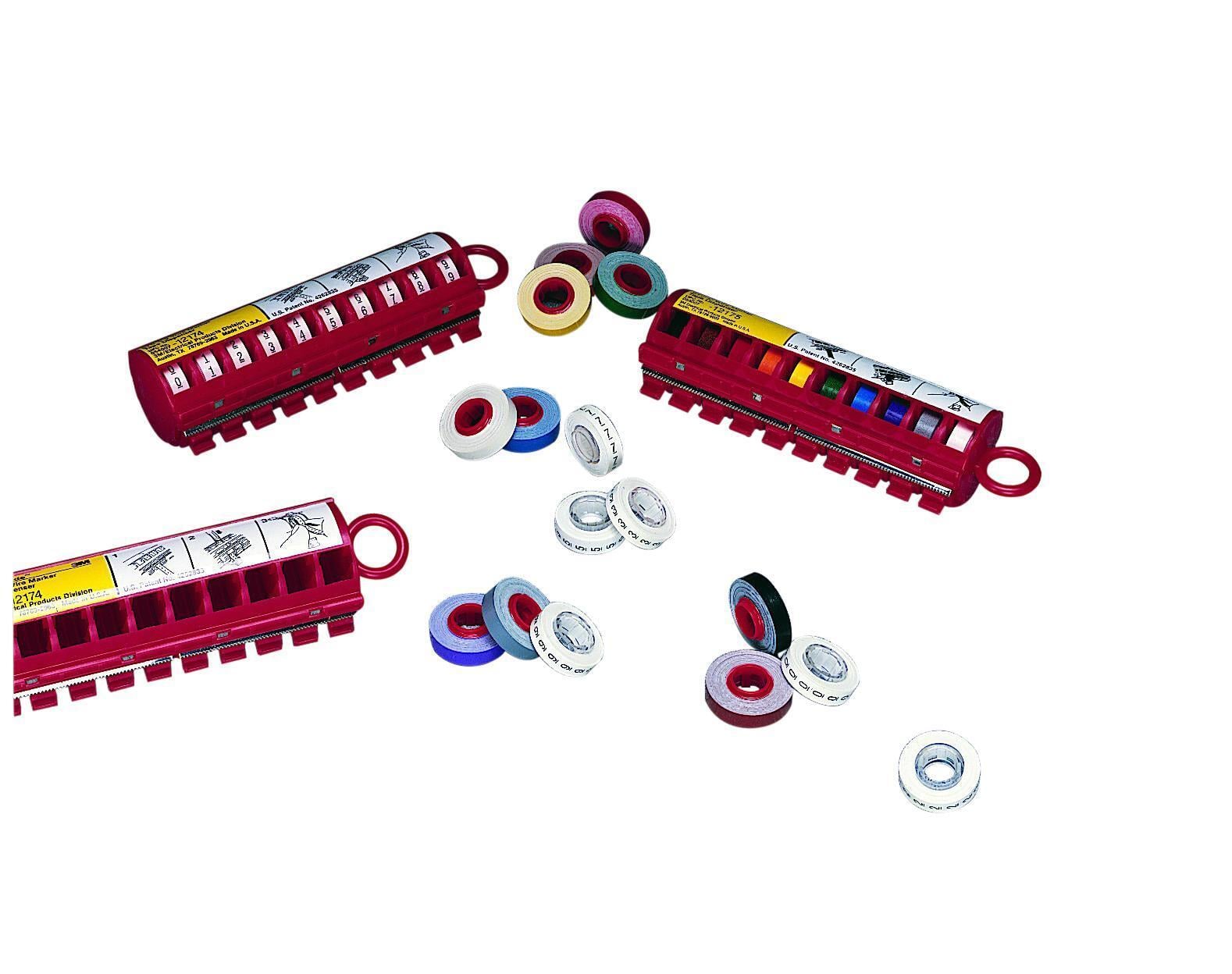 3M ScotchCode Wire Marker Tape Refill Roll SDR is available in ten NEMA colors, individual numbers and consecutive numbers, letters and symbols.