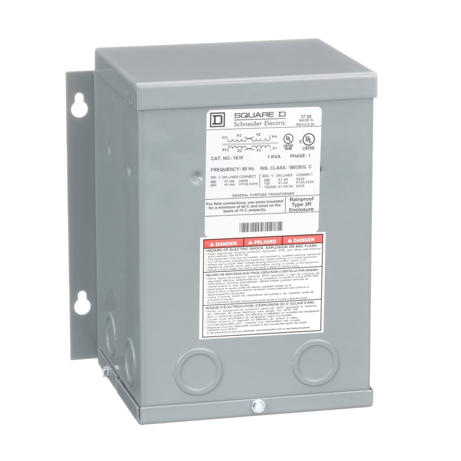 Dry Sealed Transformer, 1KVA , 240 x 480V 120/240V