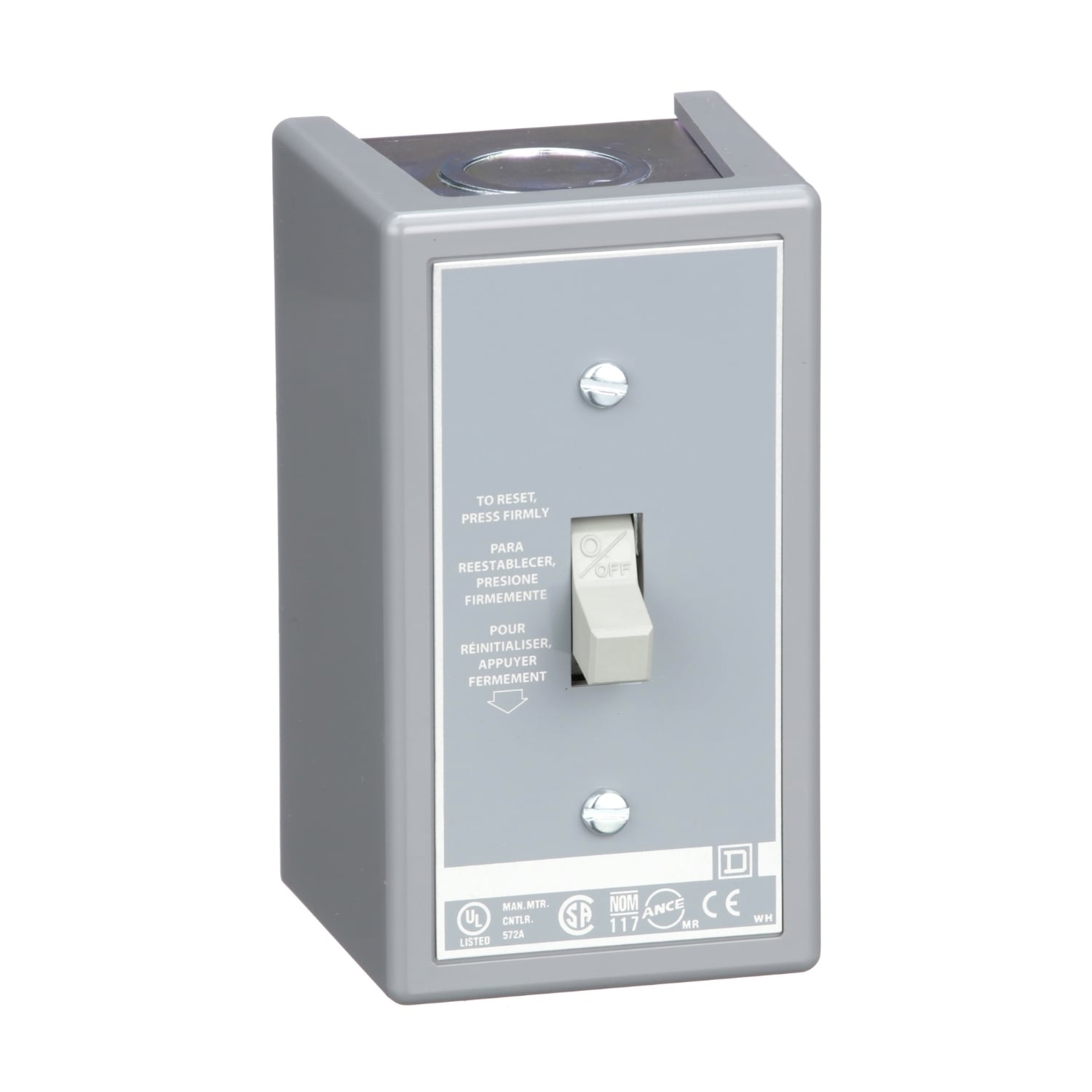 Manual Starter, fractional horsepower, 16A, 1 pole, 1 HP at 277 VAC, toggle operated, no indicator, NEMA 1 enclosure