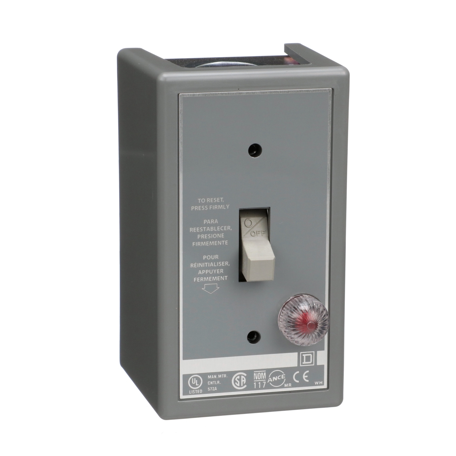 Manual Starter, fractional horsepower, 16A, 1 pole, 1 HP at 277 VAC, toggle operated, green indicator, NEMA 1 enclosure