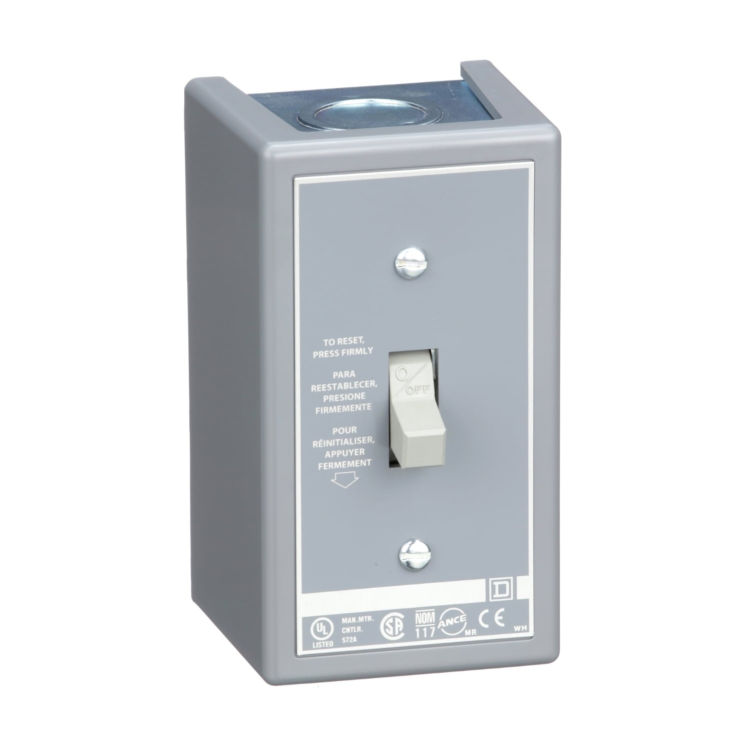 Manual Starter, fractional horsepower, 16A, 2 poles, 1 HP at 277 VAC, toggle operated, no indicator, NEMA 1 enclosure