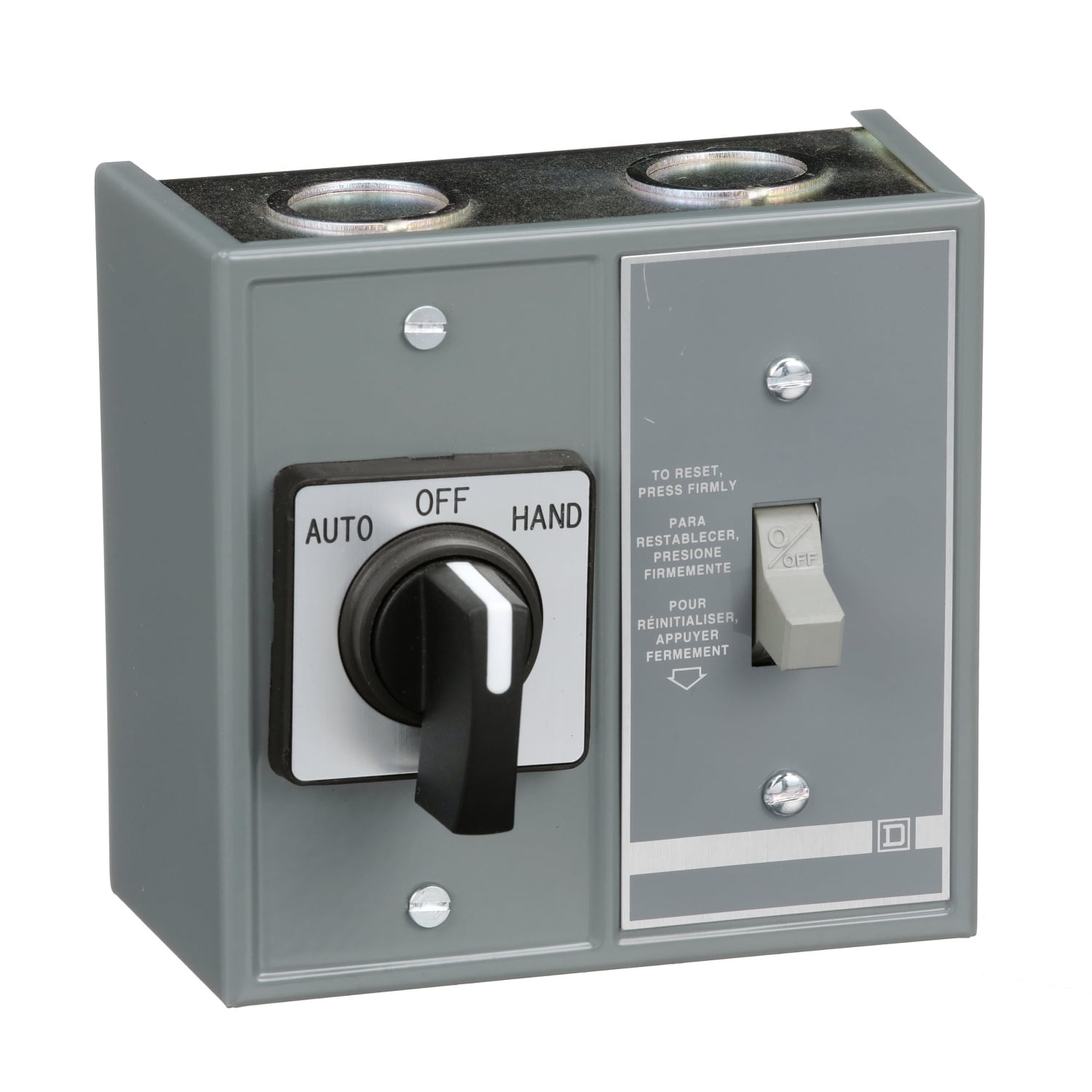 Manual Starter, fractional horsepower, duplex, 16A, 1 pole, 1 HP at 277 VAC, toggle and selector, no indicator, NEMA 1