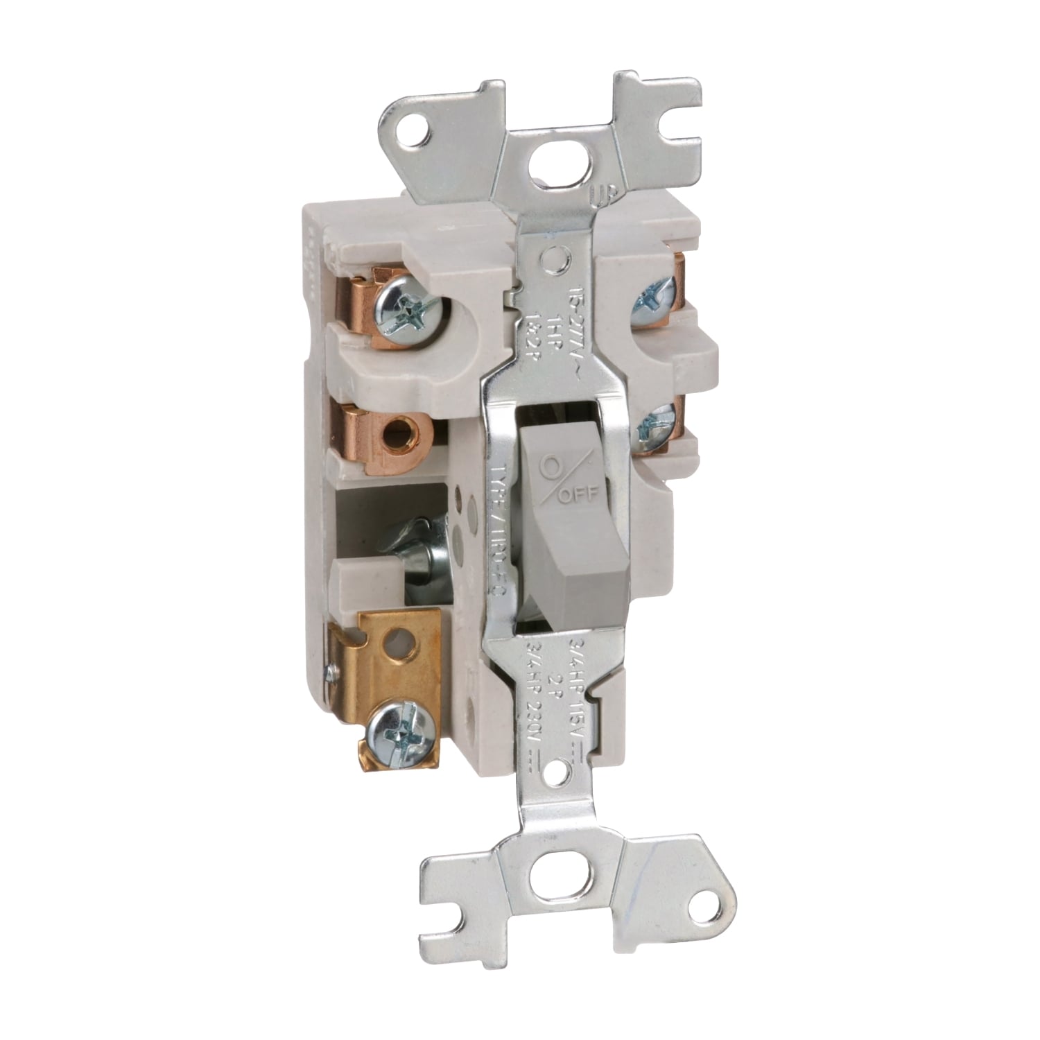 Manual Starter, fractional horsepower, 16A, 2 poles, 1 HP at 277 VAC, toggle operated, no indicator, open style
