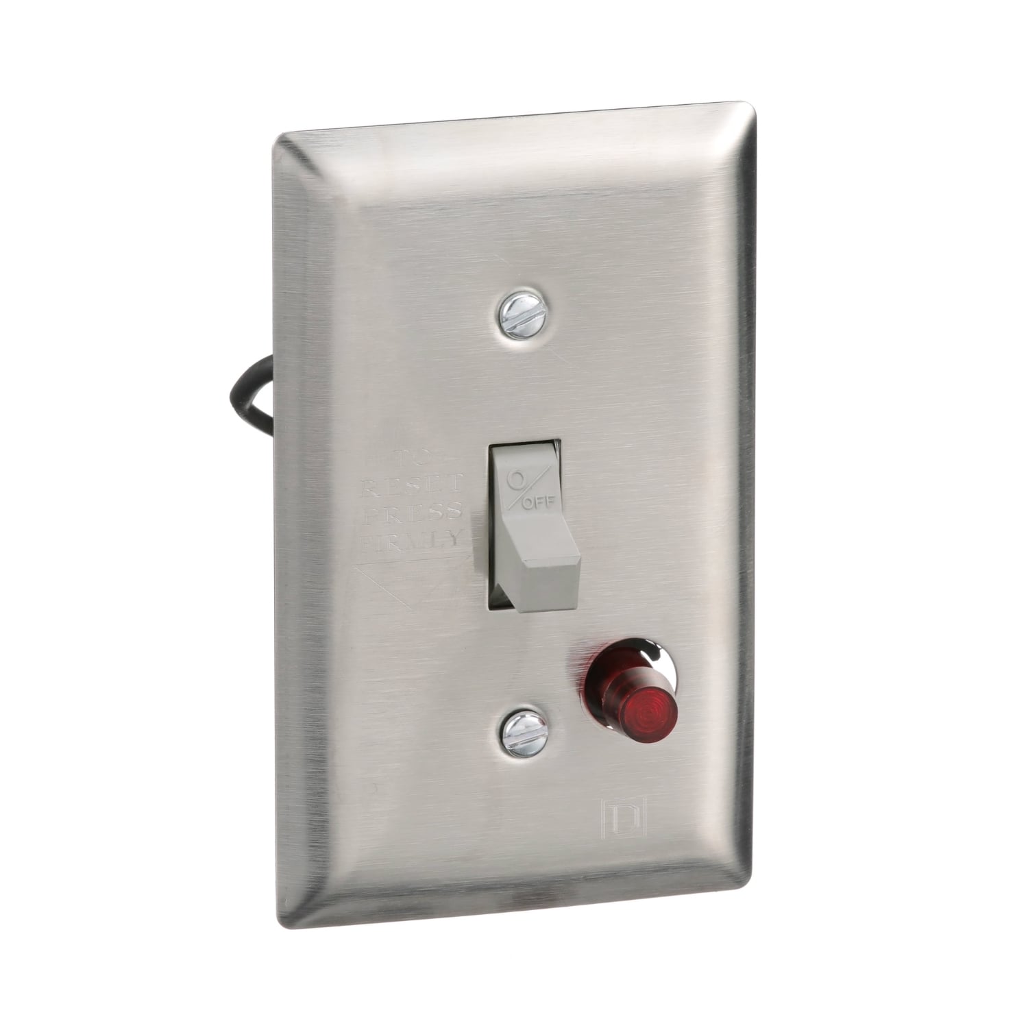 Manual Starter, fractional horsepower, 16A, 1 pole, 1 HP at 277 VAC, toggle operated, red indicator, stainless flush