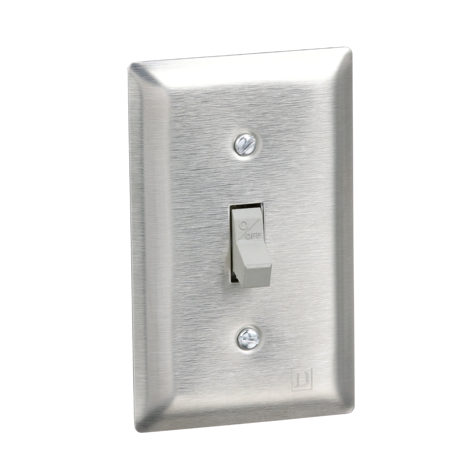 Switch, manual, 30A, 2 pole, 3 HP at 575 VAC, single phase, toggle operated, no indicator, NEMA 1 stainless steel flush
