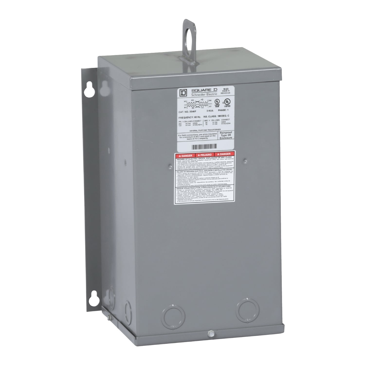 Transformer, buck boost, encapsulated, 3kVA, 1 phase, 120x240V primary, 16/32V secondary, NEMA 3R, 115C rise