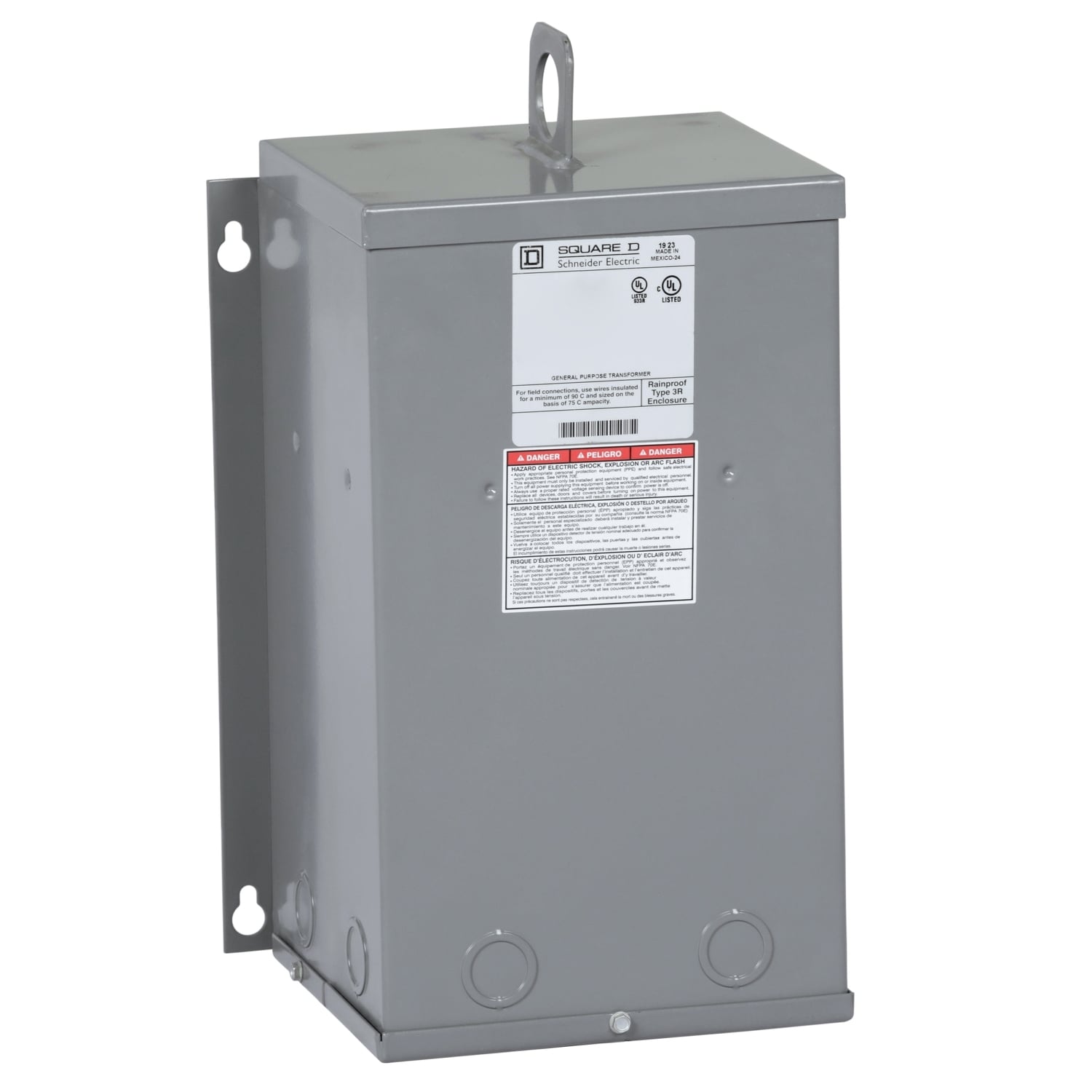 Transformer, buck boost, encapsulated, 3kVA, 1 phase, 240x480V primary, 24/48V secondary, NEMA 3R, 115C rise