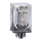 Plug in relay, Type KP, tubular, 1 HP at 277 VAC, 10A resistive at 120 VAC, DPDT, 2 NO, 2 NC, 120 VAC coil, pilot light