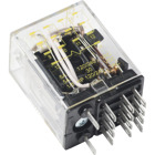 Plug in relay, Type R, miniature, 0.5 HP at 277 VAC, 8A resistive at 120 VAC, 14 blade, 4PDT, 4 NO, 4 NC, 24 VDC coil