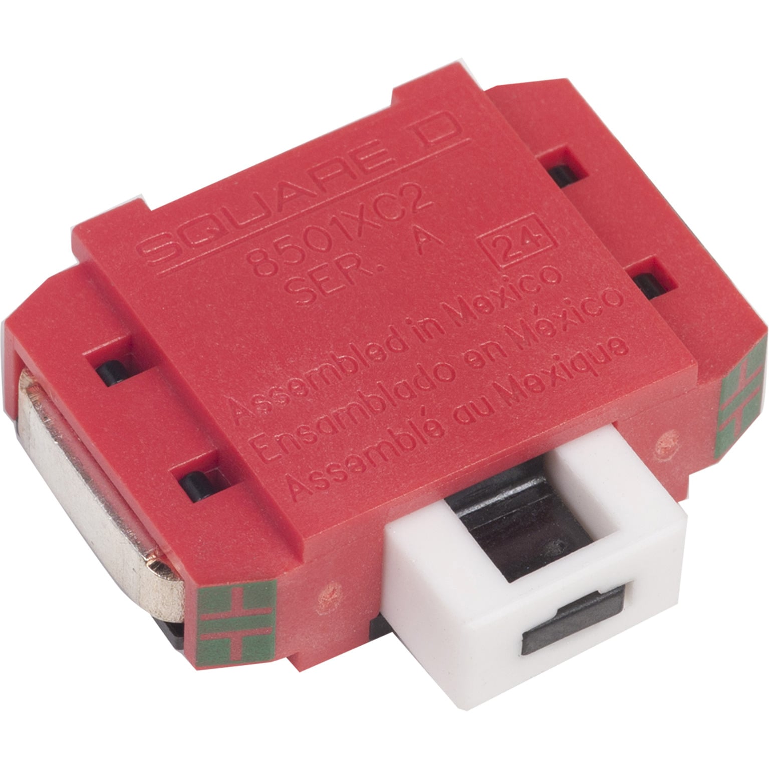 NEMA Control Relay, Type X, overlapping contact cartiridge, 10A resistive at 600 VAC, 1 NO or 1 NC contact