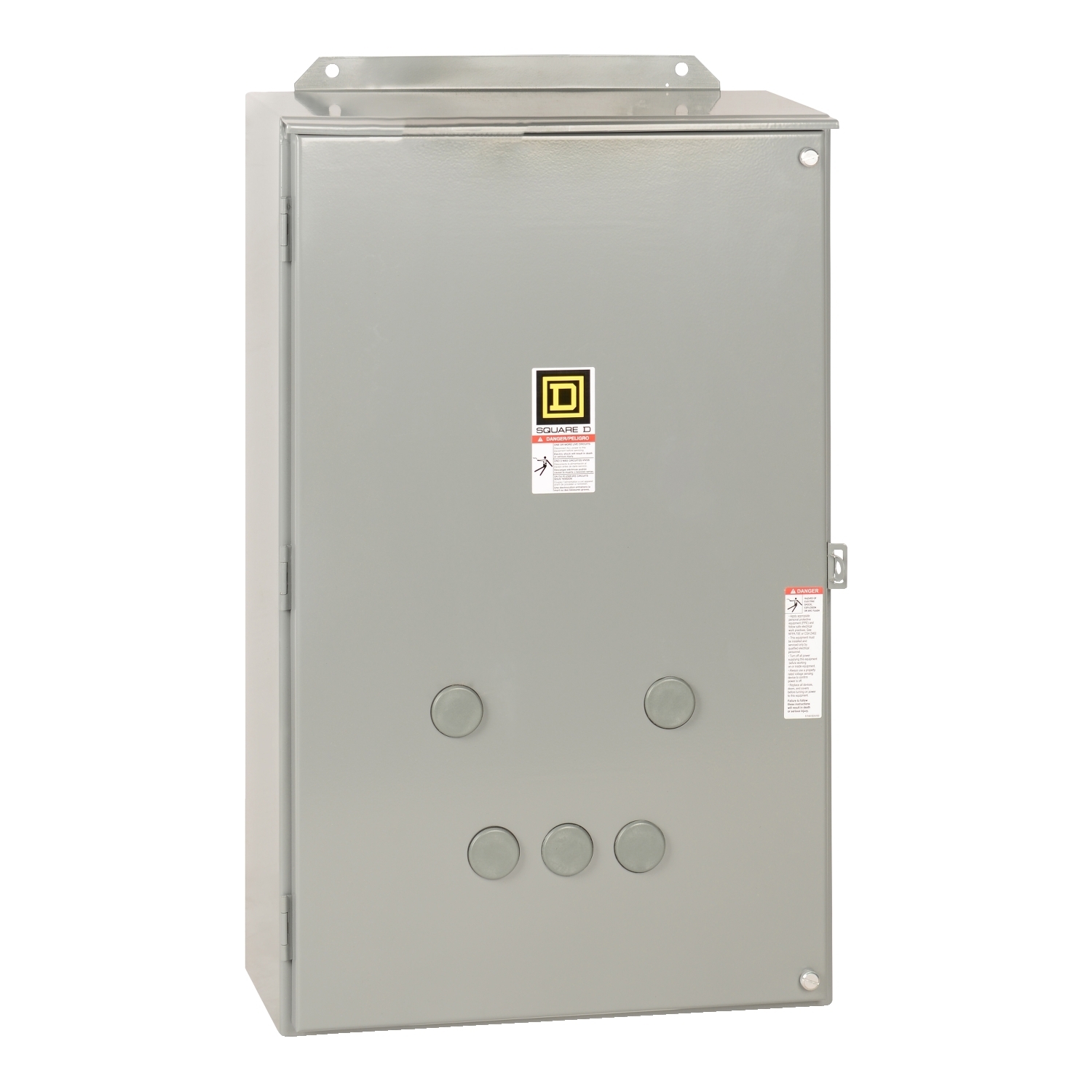 NEMA Contactor, Type S, nonreversing, Size 4, 135A, 100 HP at 575 VAC, 3 phase, up to 100 kA, 3 pole, 120V coil, NEMA 12