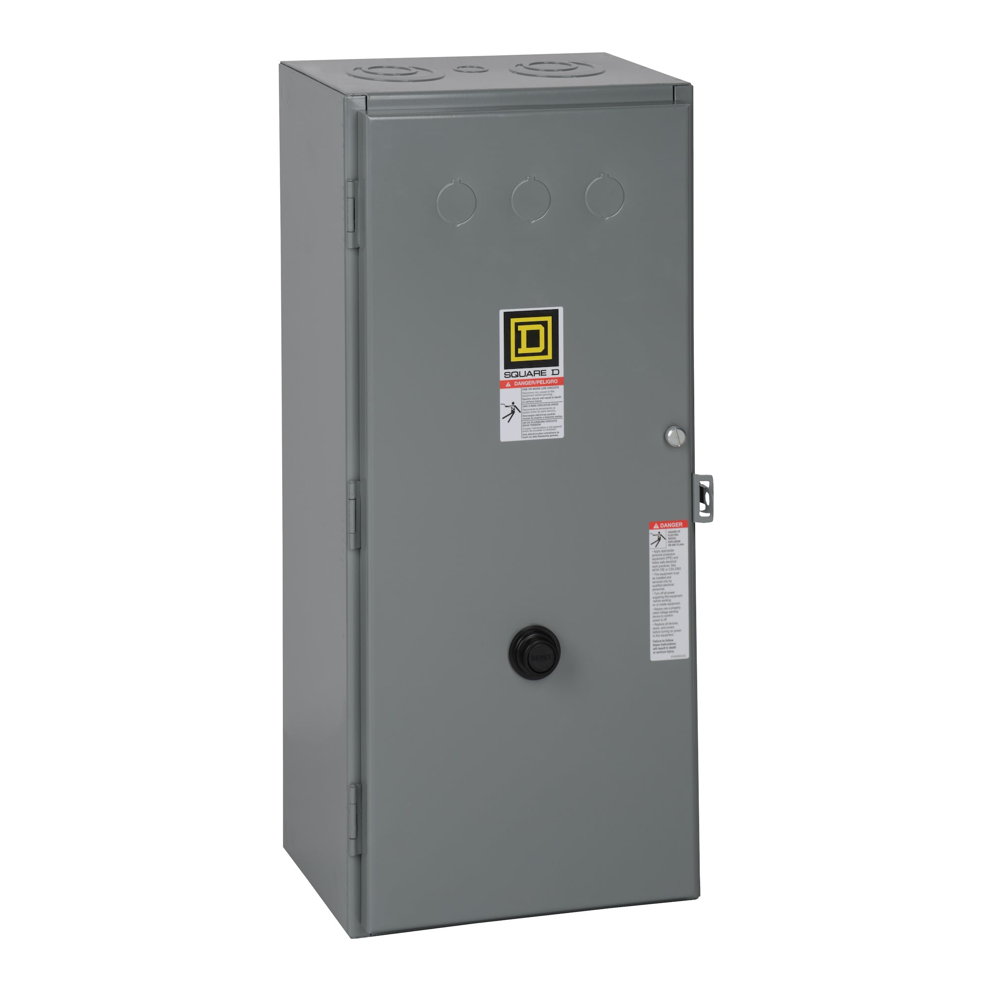 NEMA Motor Starter, Type S, nonreversing, Size 4, 135A, 100 HP at 460 VAC, 3 phase, 3 pole, melting alloy, 208 VAC coil, NEMA 1, 10 kA SSCR