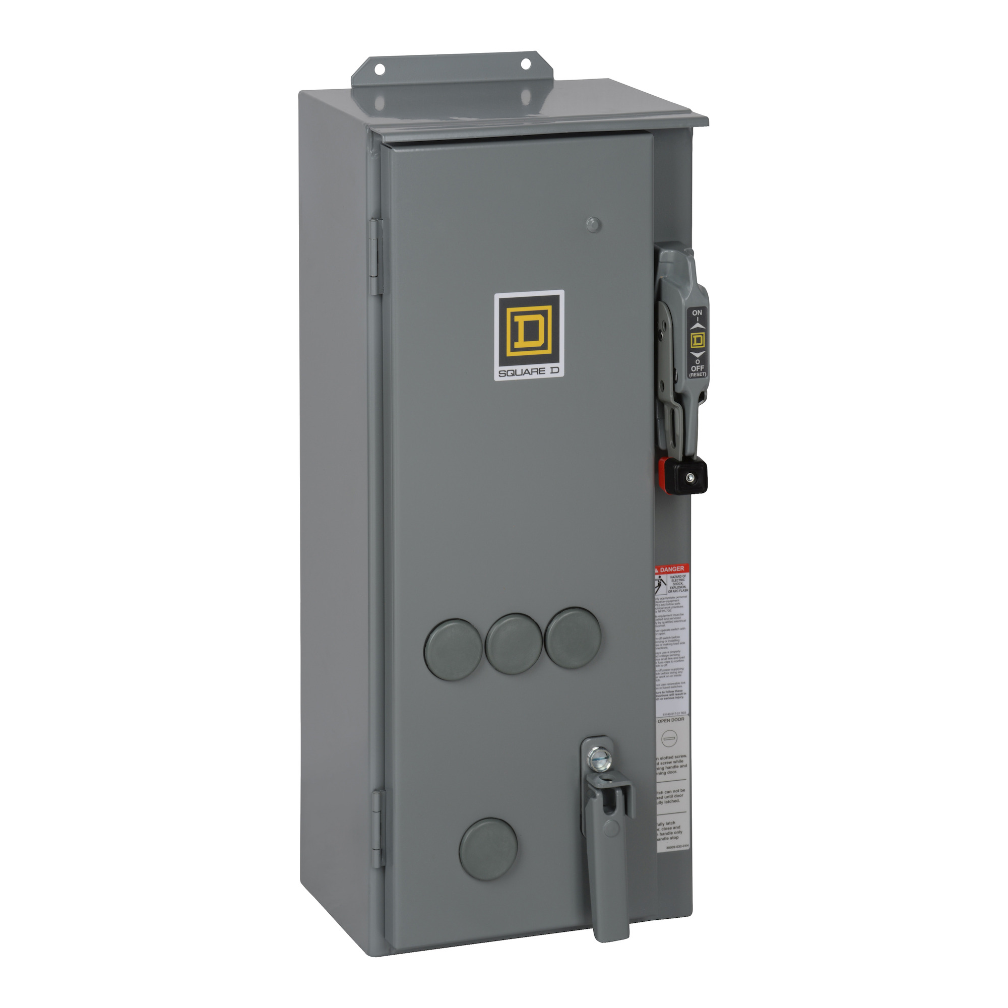 NEMA Combination Starter, Type S, 30A fusible disconnect, Size 1, 27A, 10 HP at 600 VAC polyphase, 120 VAC coil, NEMA 12
