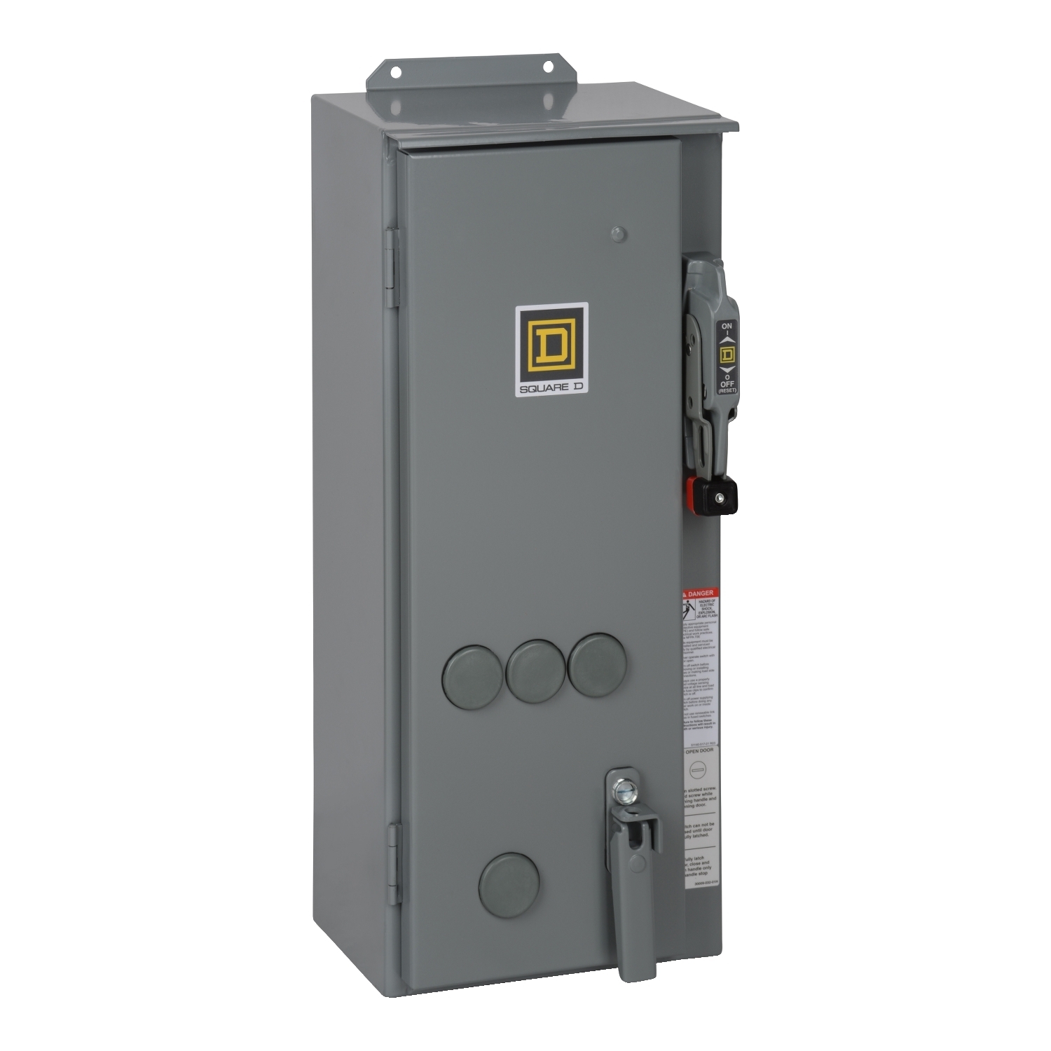 NEMA Combination Starter, Type S, 30A fusible disconnect, Size 1, 27A, 10HP at 600VAC polyphase, 120VAC coil, NEMA 12