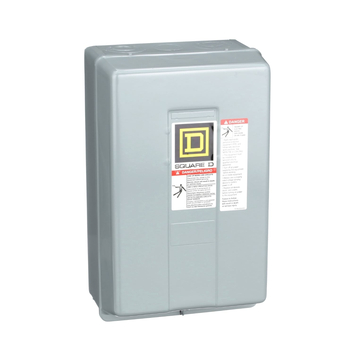 Contactor, Type L, multipole lighting, electrically held, 30A, 12 pole, 600V, 110/120VAC 50/60Hz coil, NEMA 1 [TAA]