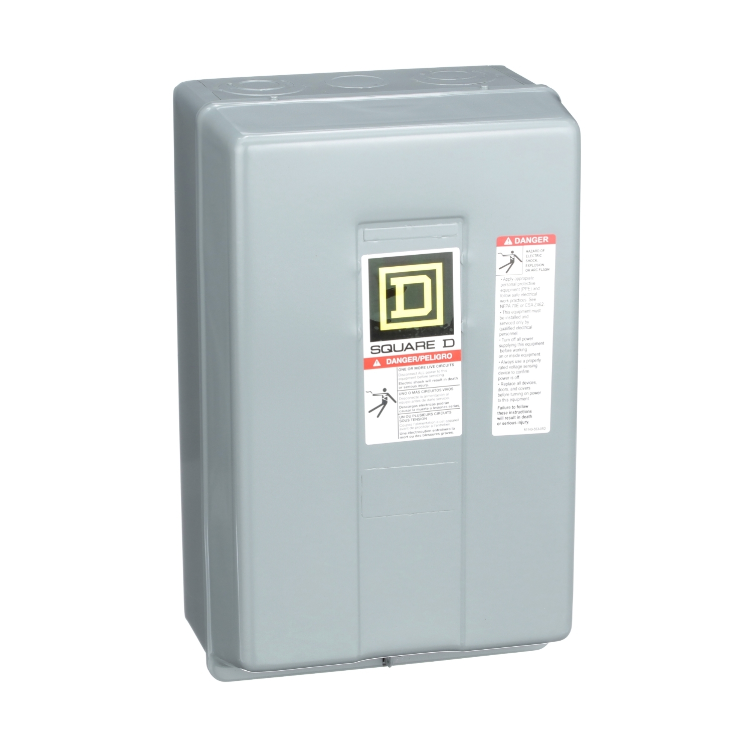 Contactor, Type L, multipole lighting, electrically held, 30A, 2 pole, 600V, 110/120VAC 50/60Hz coil, NEMA 1 [TAA]